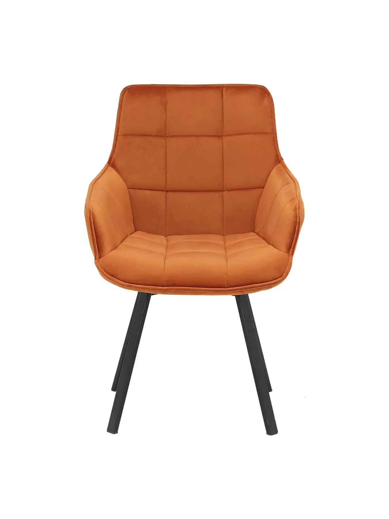 Dining Chair - Orange, Velvet