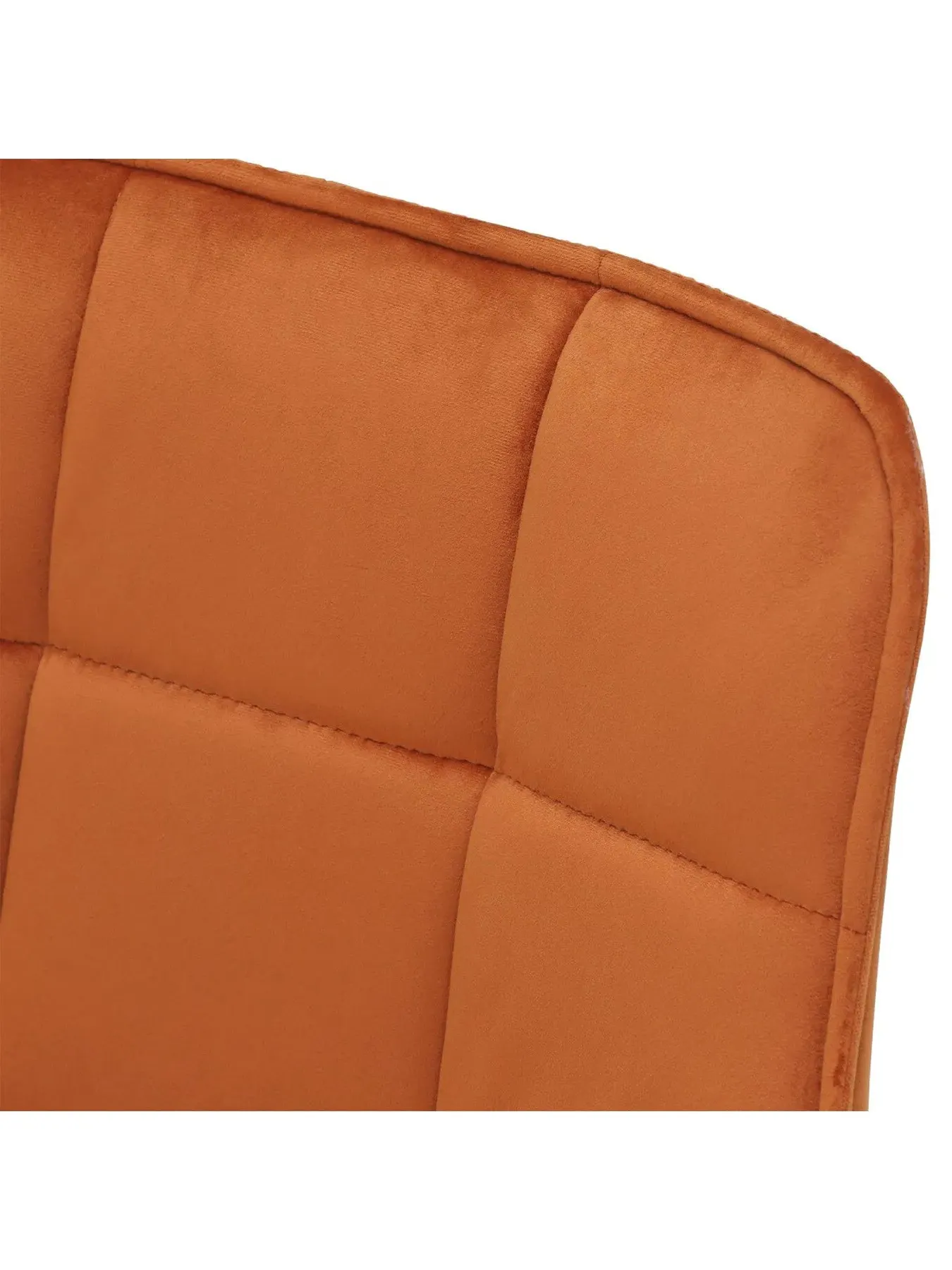 Dining Chair - Orange, Velvet