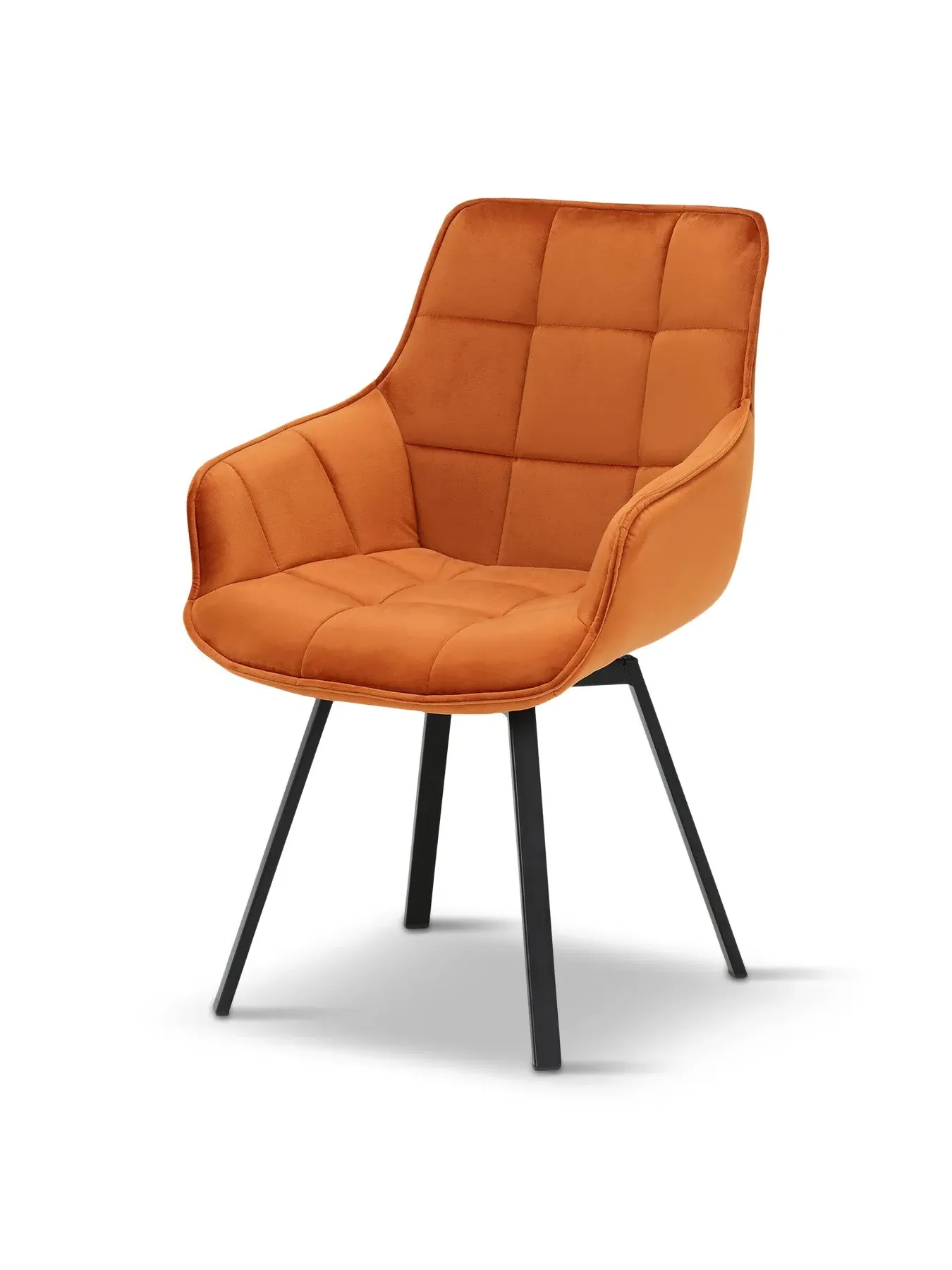 Dining Chair - Orange, Velvet image