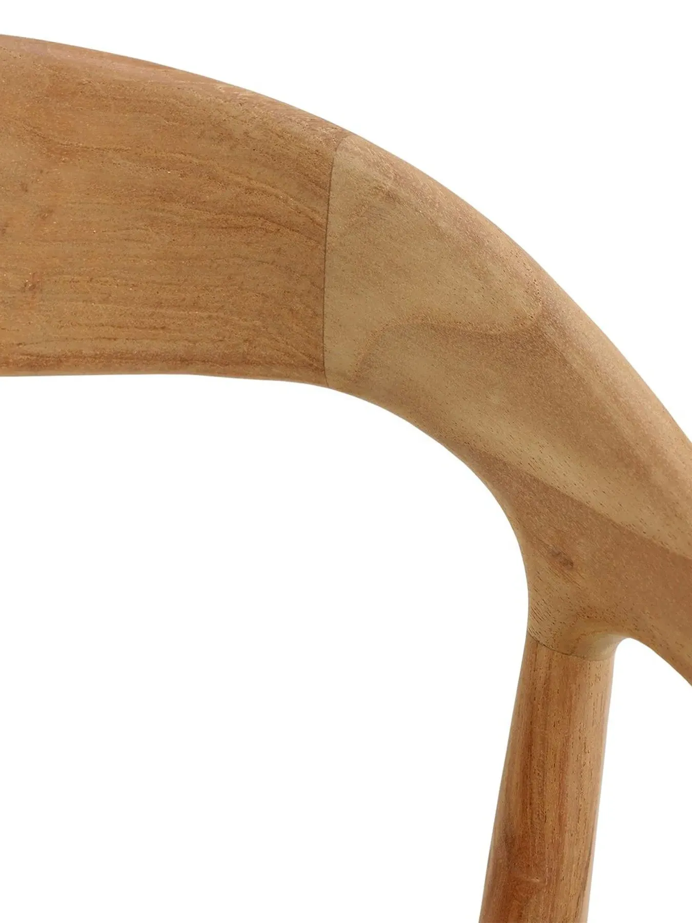 Dining Chair with Arms - Natural, Teak Wood