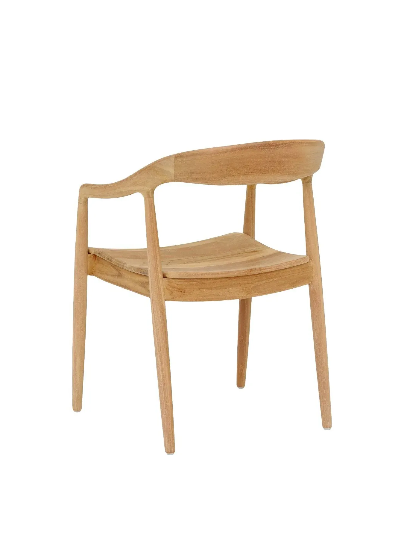 Dining Chair with Arms - Natural, Teak Wood