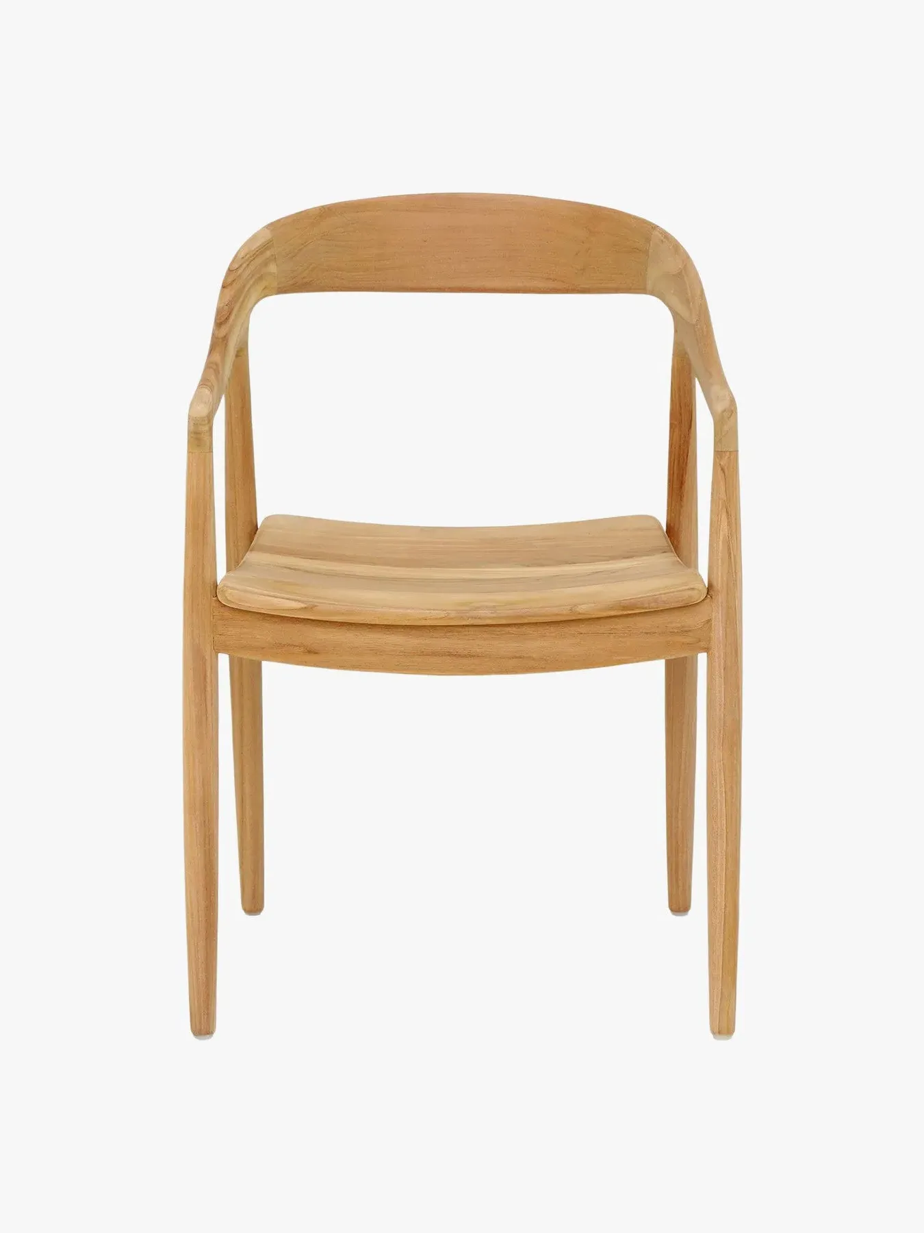 Dining Chair with Arms - Natural, Teak Wood