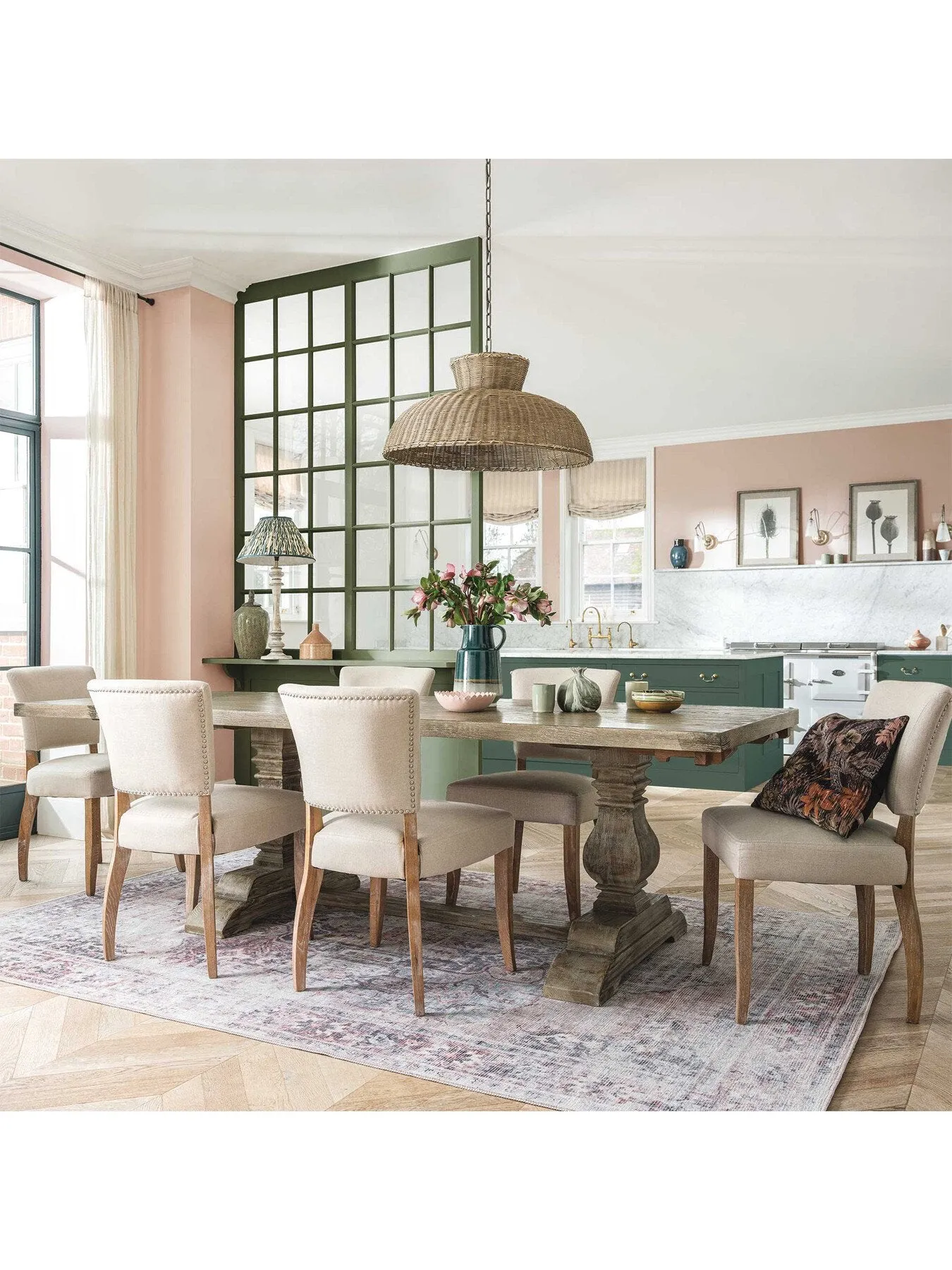 Dining Chair with Cushion - Neutral, Linen