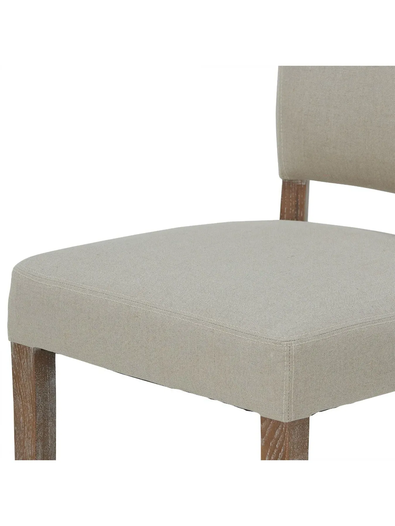 Dining Chair with Cushion - Neutral, Linen