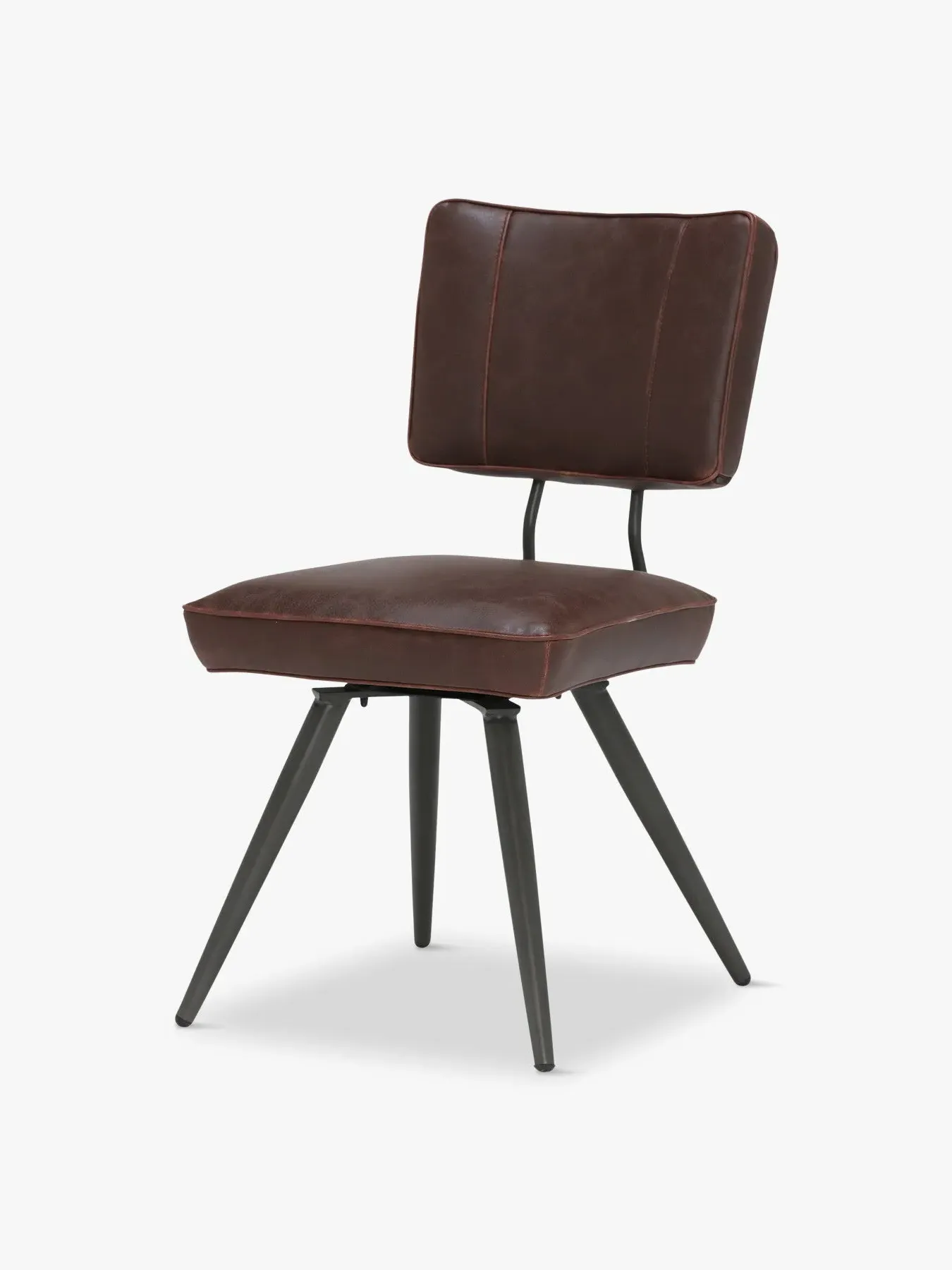 Dining Chair with Exposed Stitching - Violet, Faux Leather image