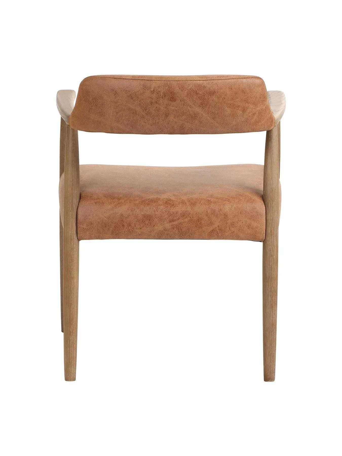 Dining Chair with Foam Cushions - Brown, Leather