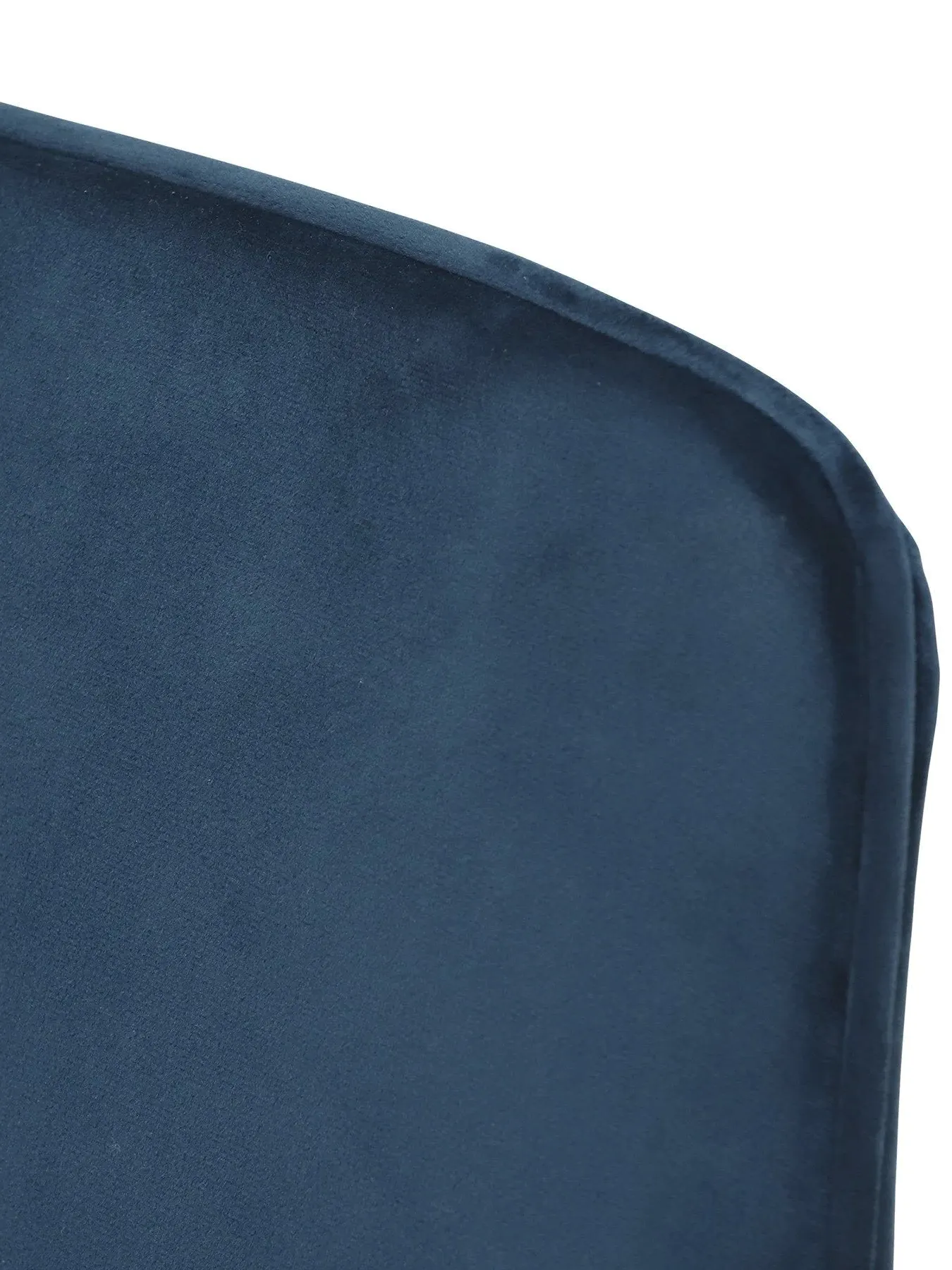 Dining Chair with Metal Legs - Blue, Velvet