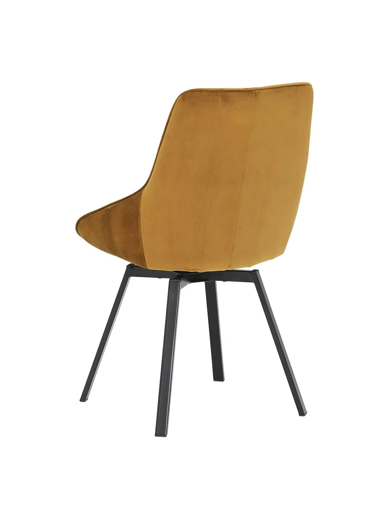 Dining Chair with Metal Legs - Gold, Velvet