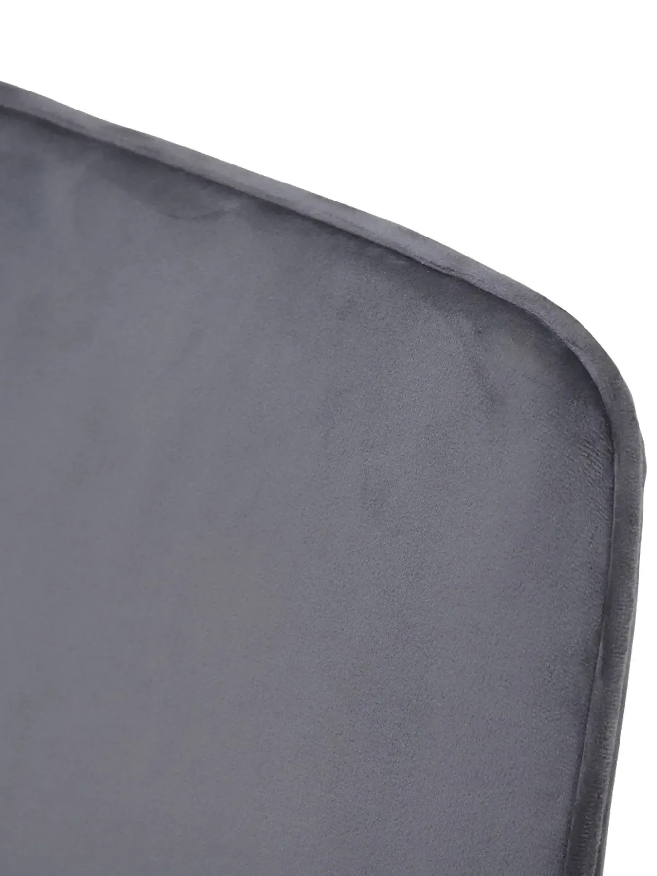 Dining Chair with Metal Legs - Grey, Velvet