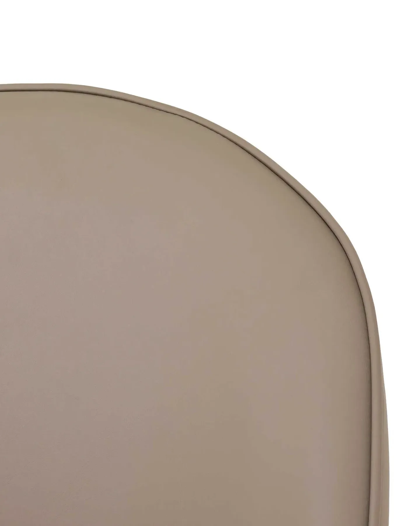 Dining Chair with Metal Legs - Taupe, Faux Leather