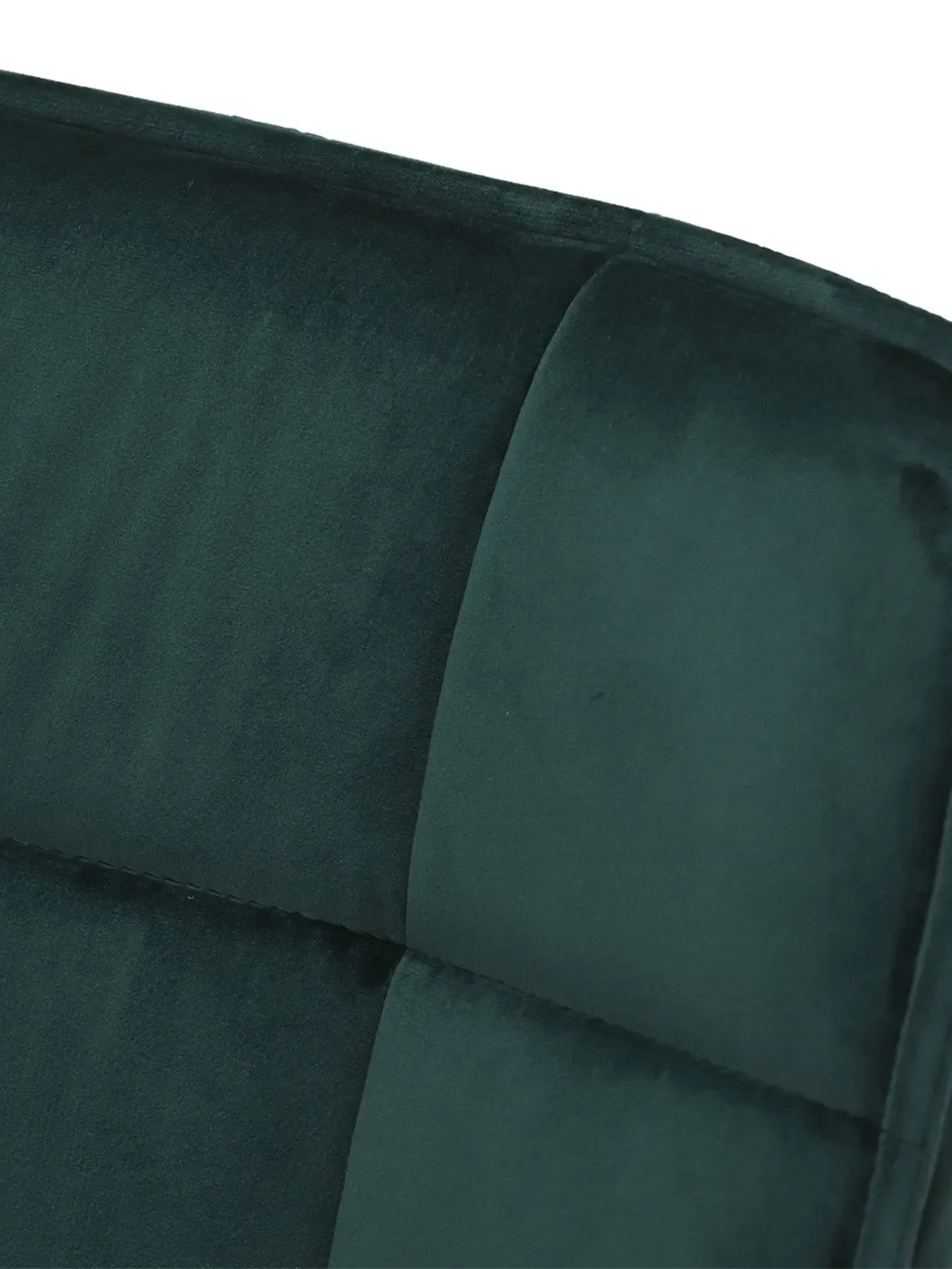 Dining Chair with Quilted Upholstery - Green, Velvet