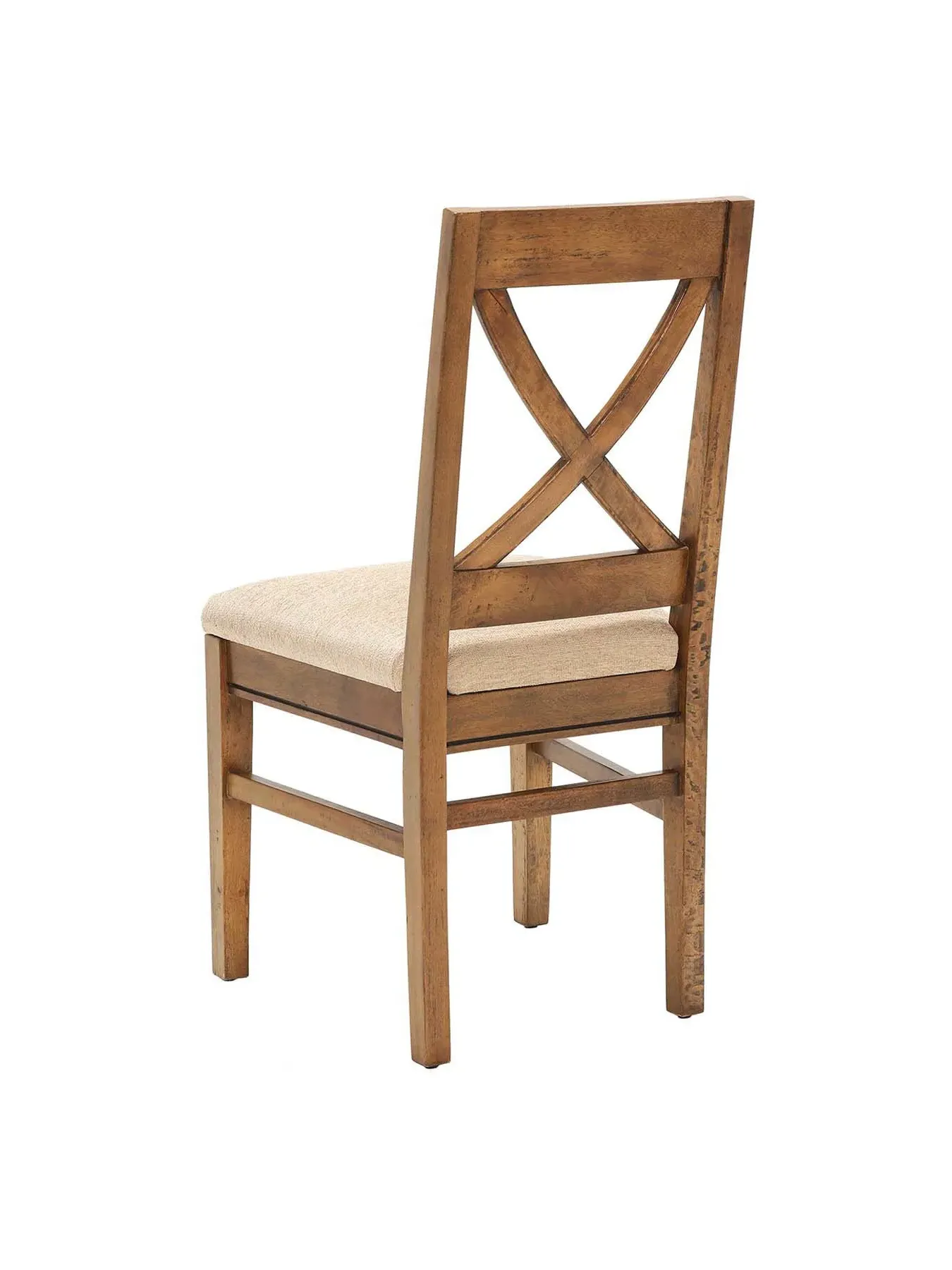 Dining Chair with Upholstery - Natural, Mango Wood