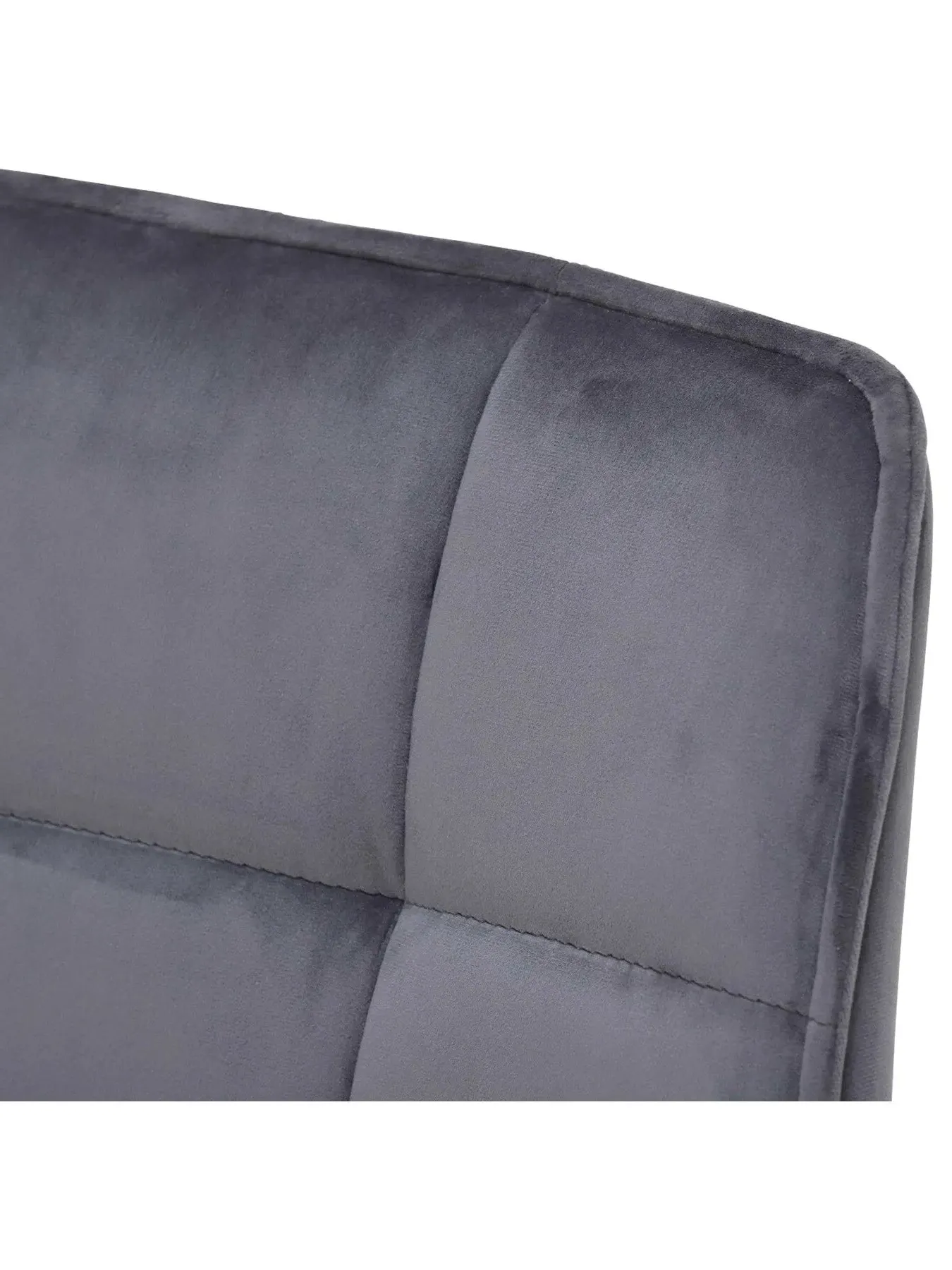 Dining Chair with Velvet Upholstery - Grey