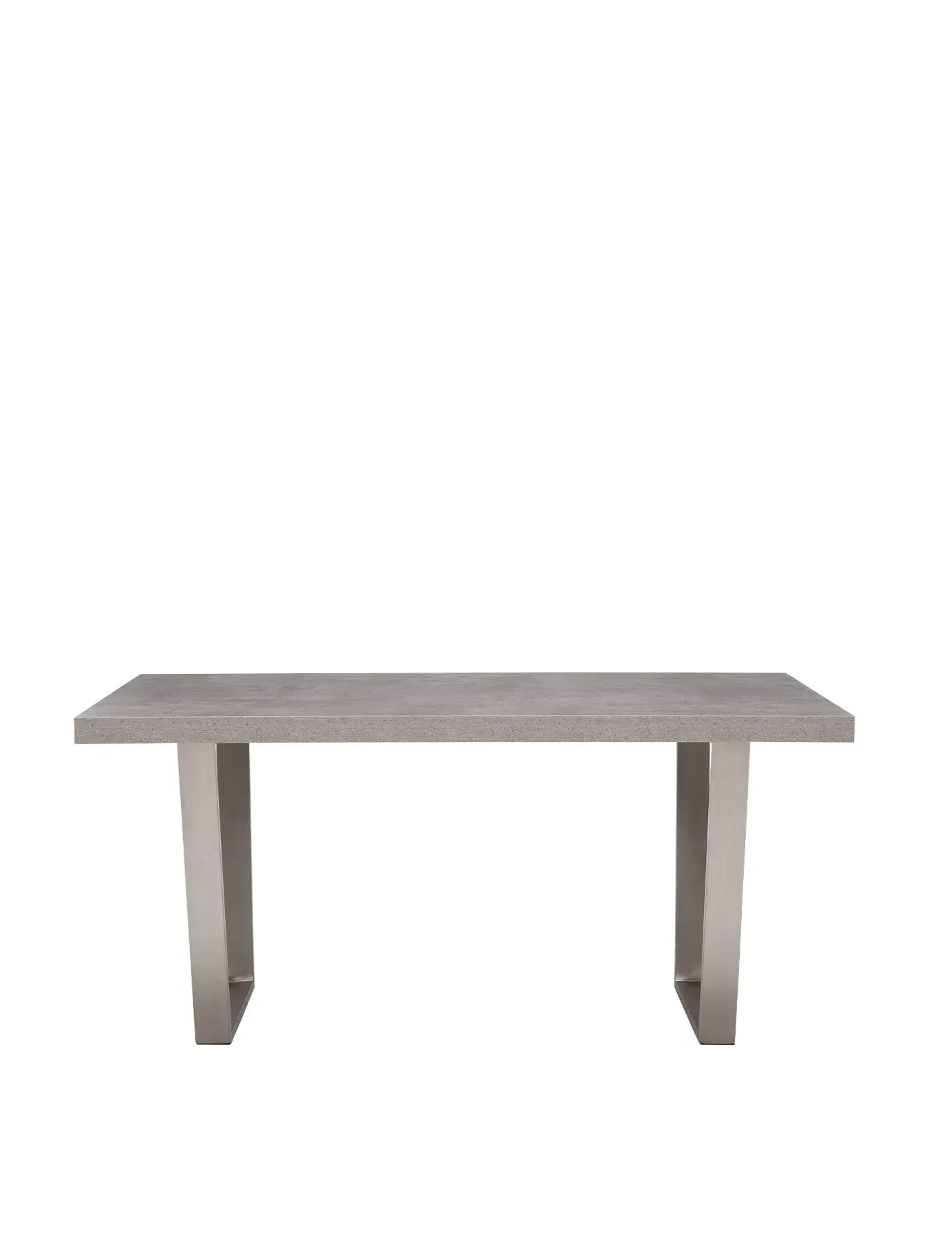 Dining Table with Concrete Effect - Grey, Wood