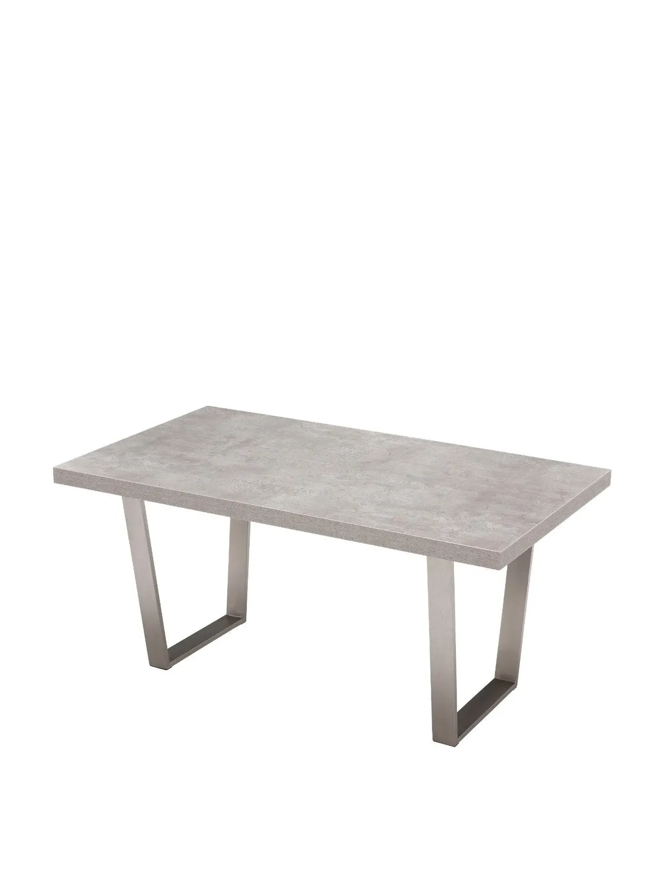 Dining Table with Concrete Effect - Grey, Wood