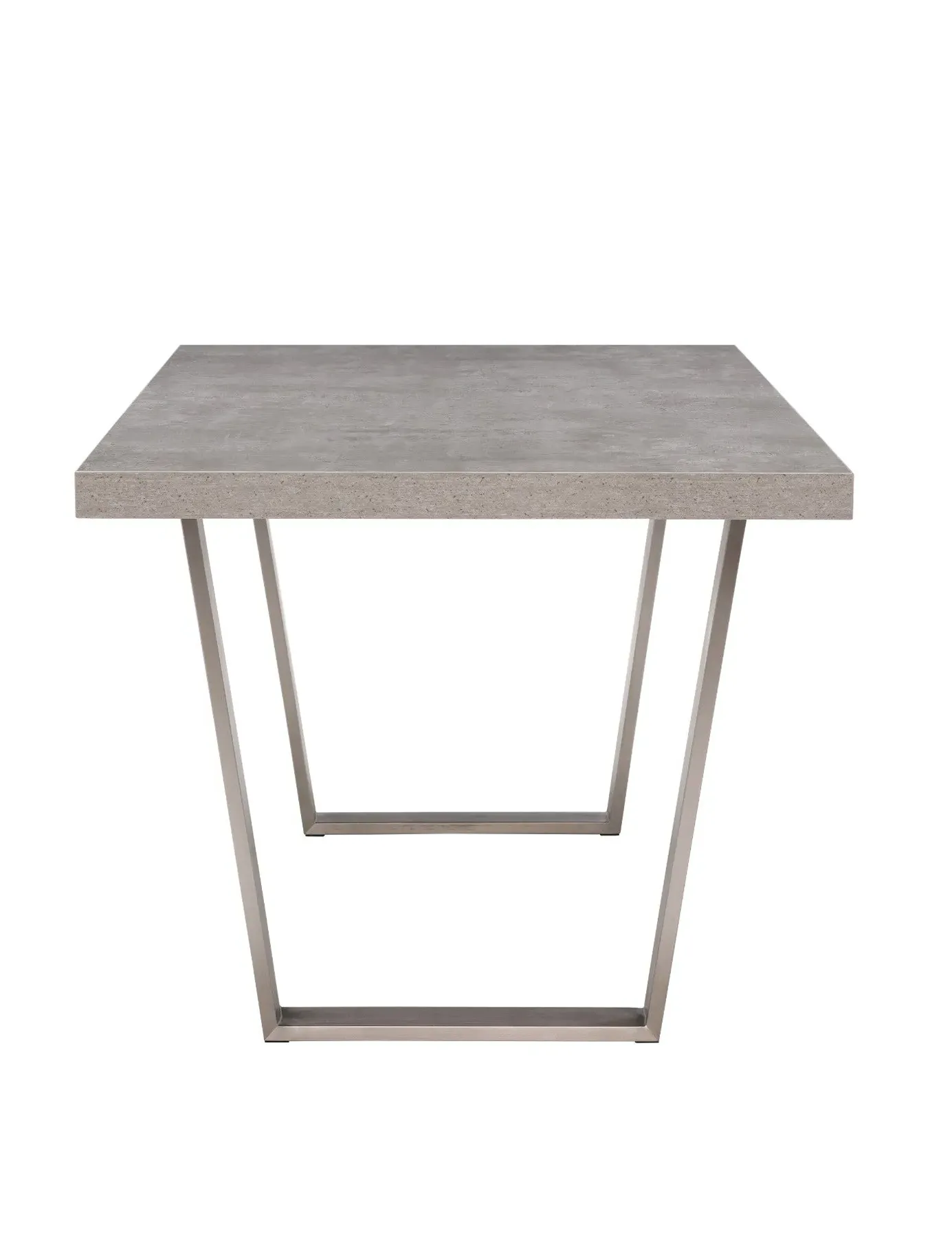 Dining Table with Concrete Effect - Grey, Wood