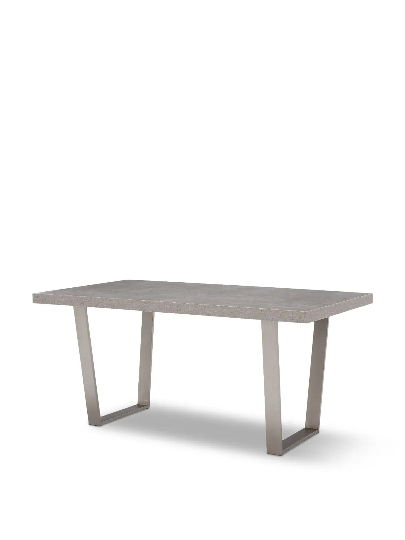 Dining Table with Concrete Effect - Grey, Wood image