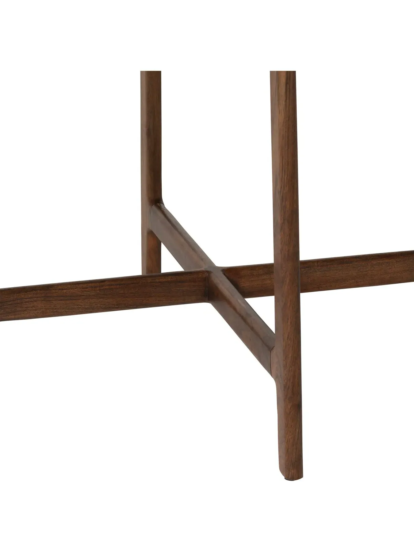 Dining Table with Marble Top - Brown, Acacia Wood