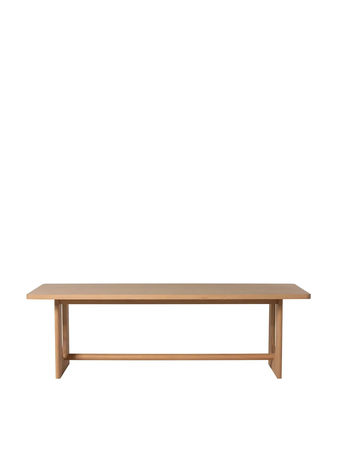 Dining Table with Round Bar Detail - Neutral, Oak