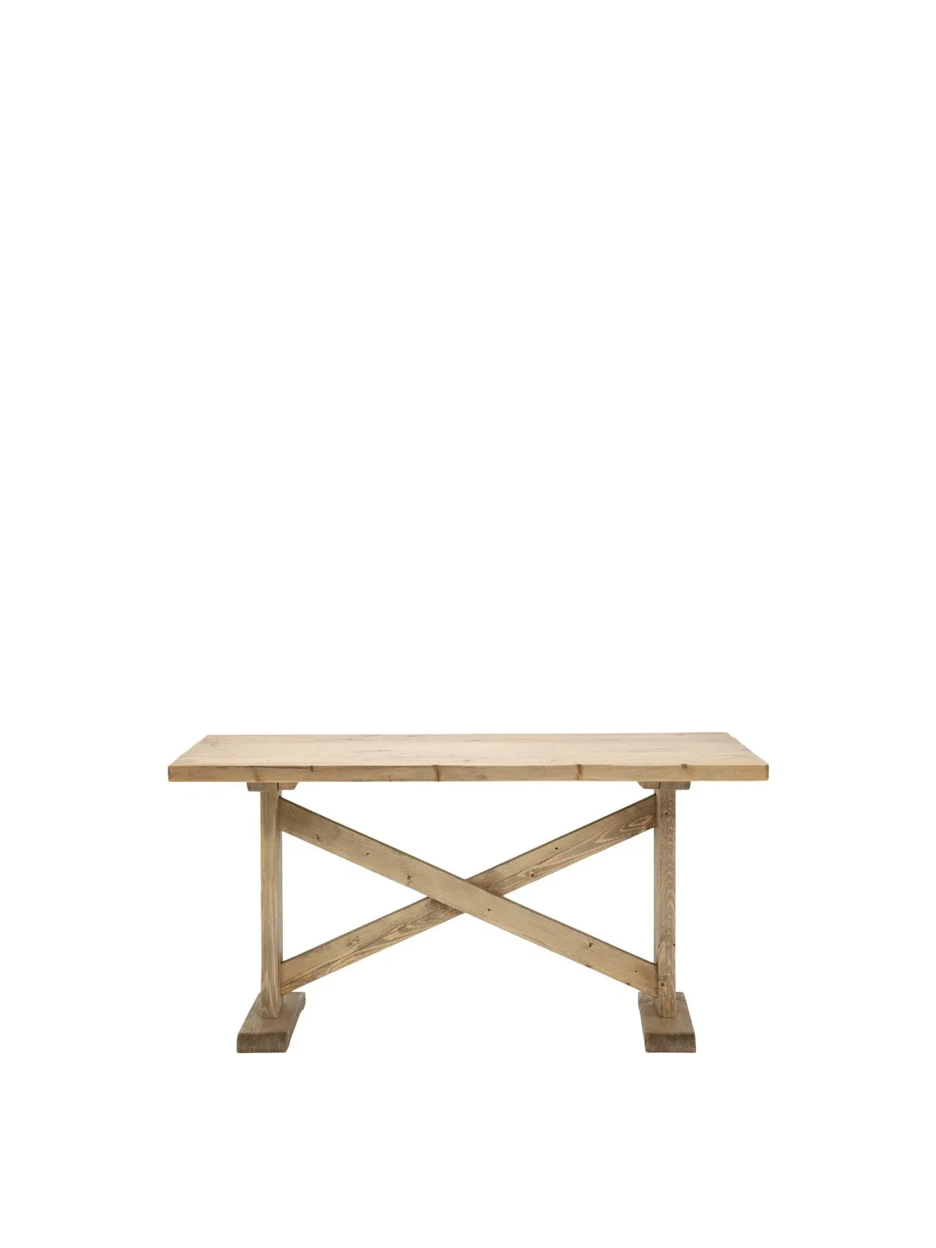 Dining Table with Wax Finish - Grey, Reclaimed Wood