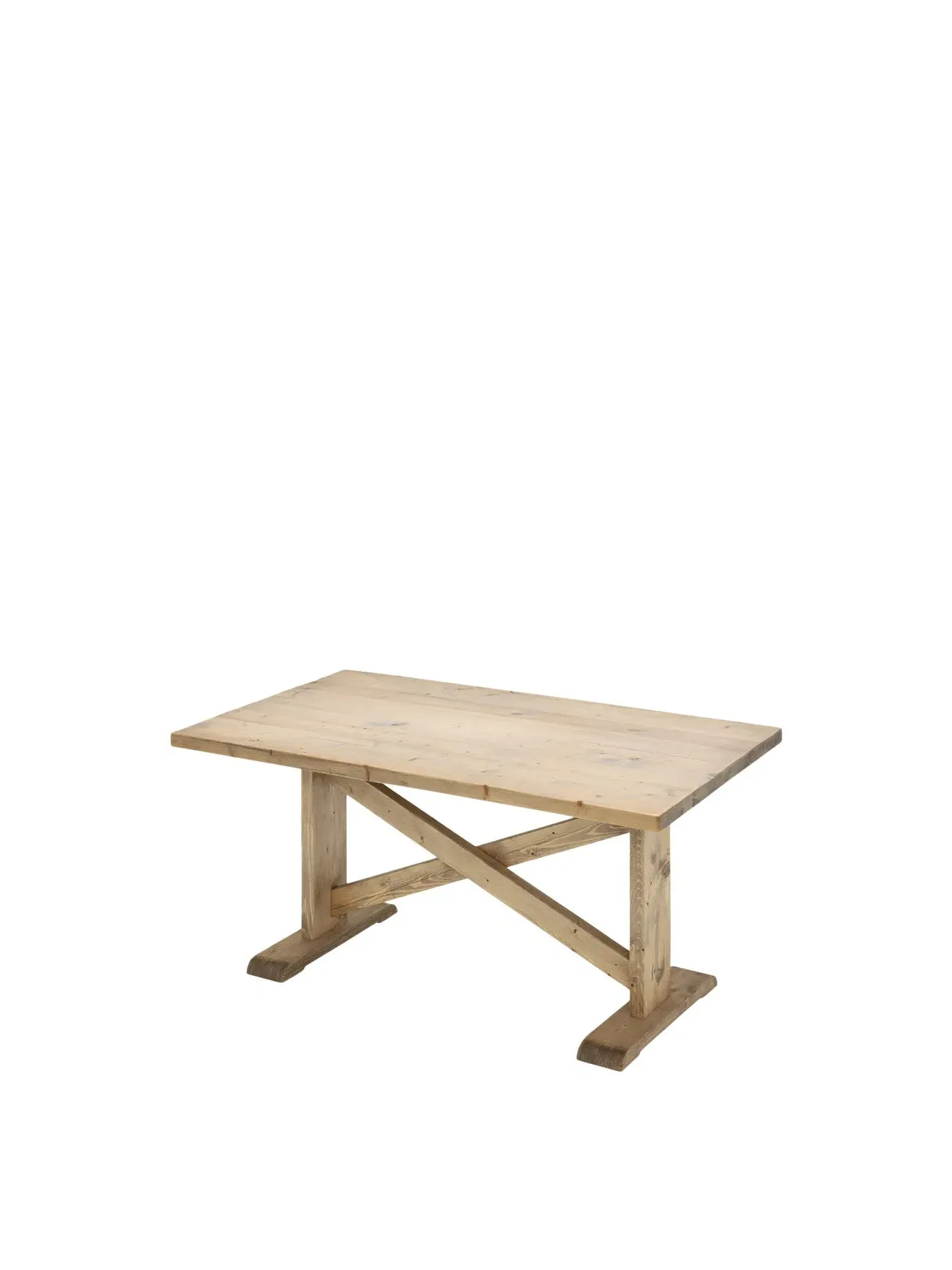 Dining Table with Wax Finish - Grey, Reclaimed Wood