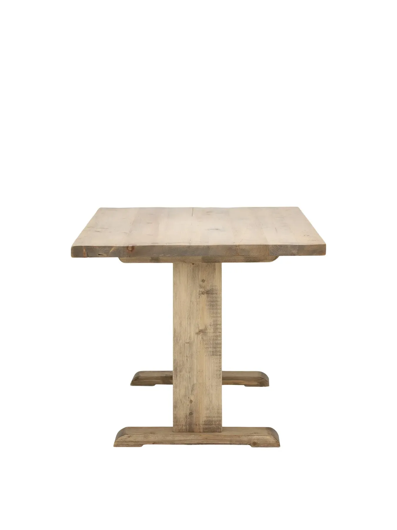 Dining Table with Wax Finish - Grey, Reclaimed Wood