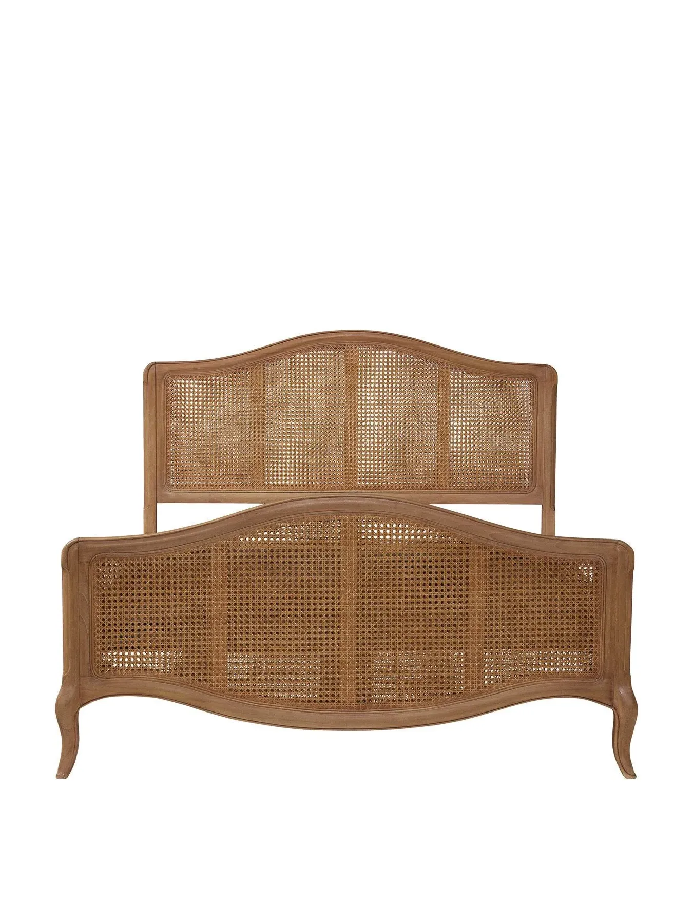Double Bed French Style - Neutral, Rattan Wood