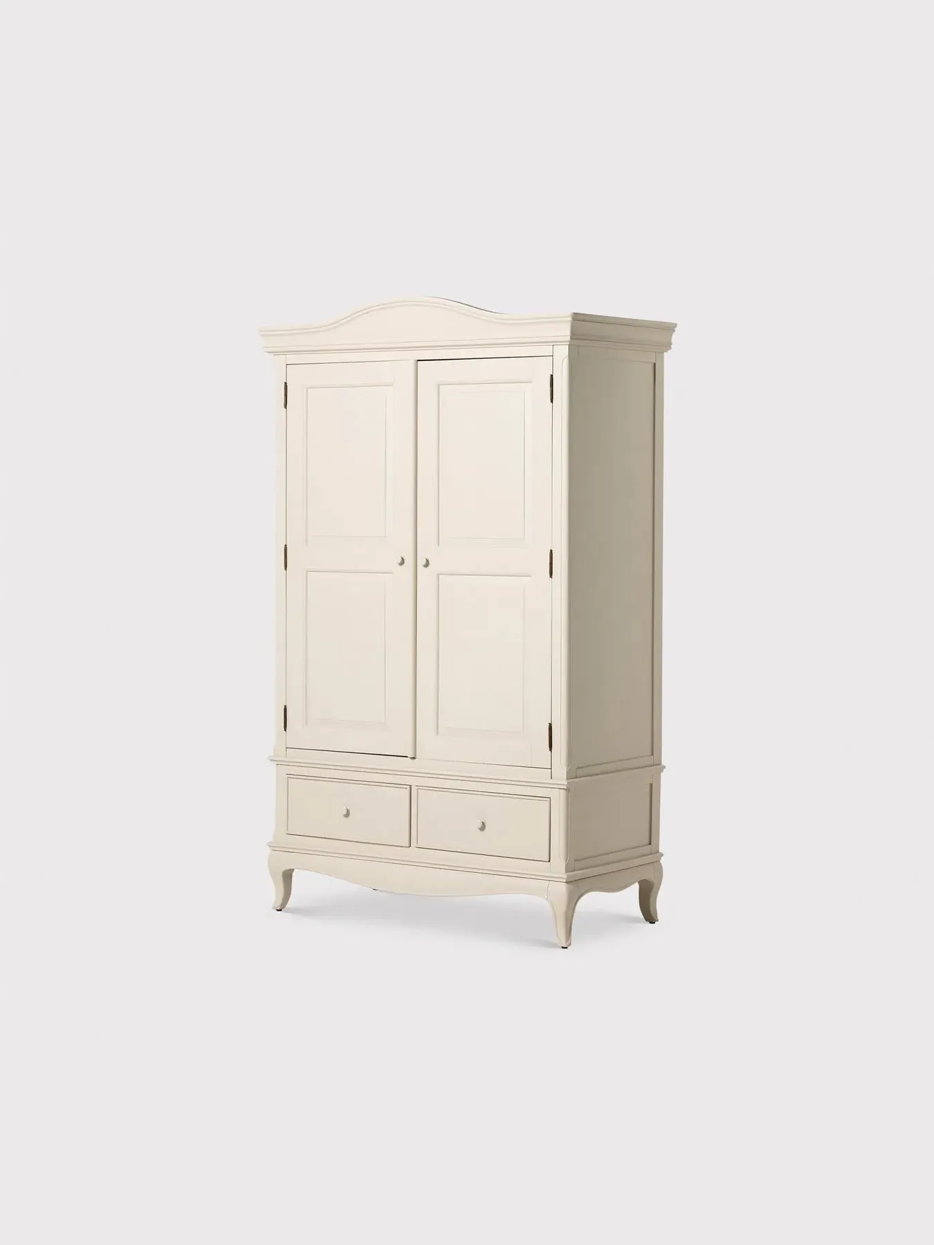 Double Wardrobe with Storage - White, Wood