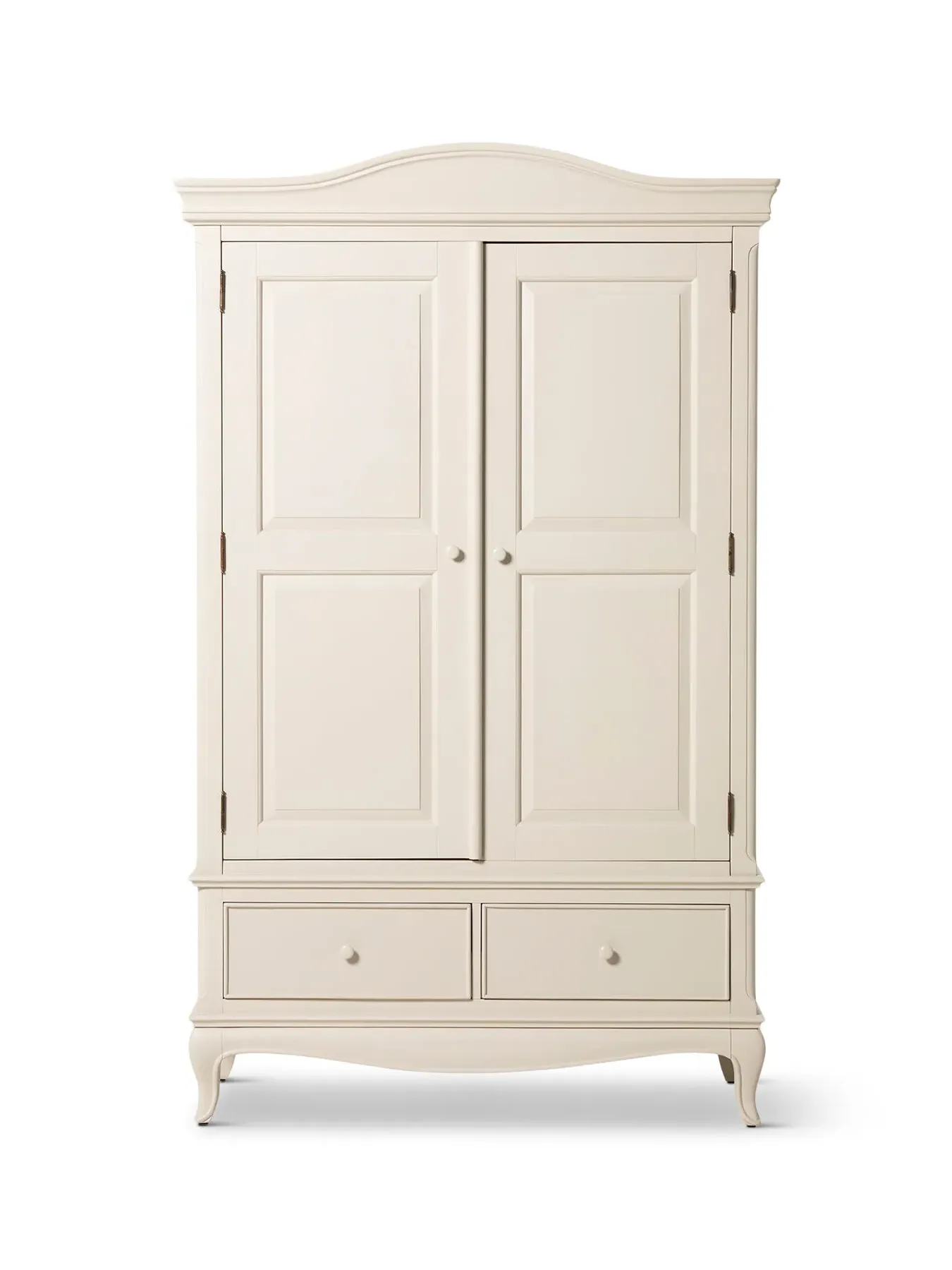 Double Wardrobe with Storage - White, Wood