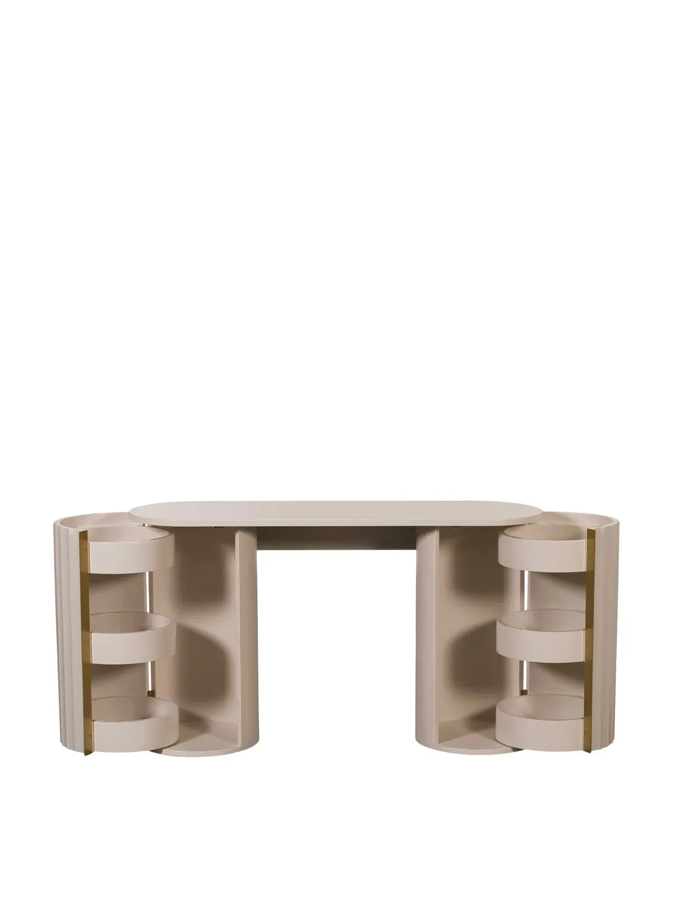 Dressing Table with Storage - White, Mahogany