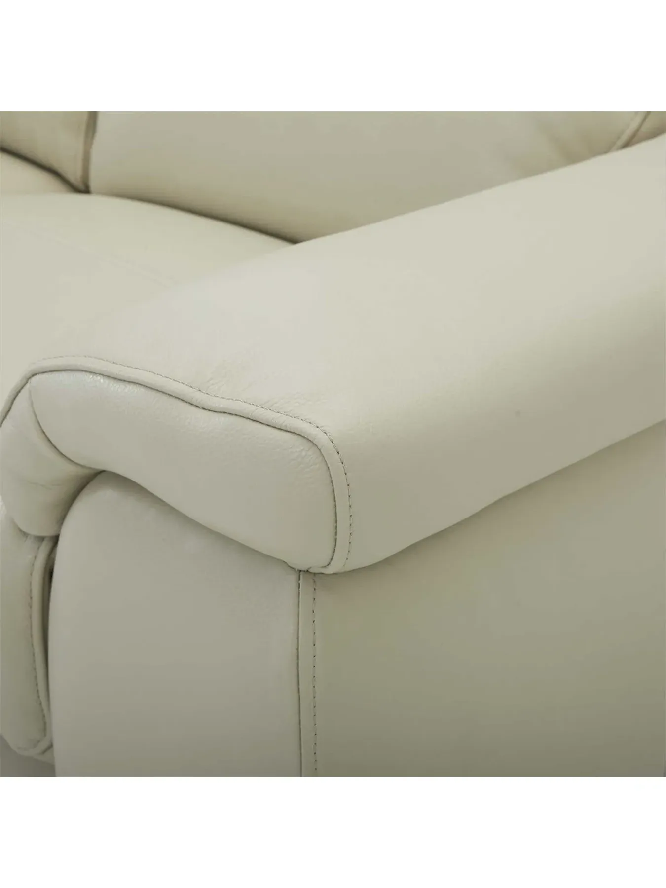 Electric Recliner Armchair with Headrest - Grey, Leather