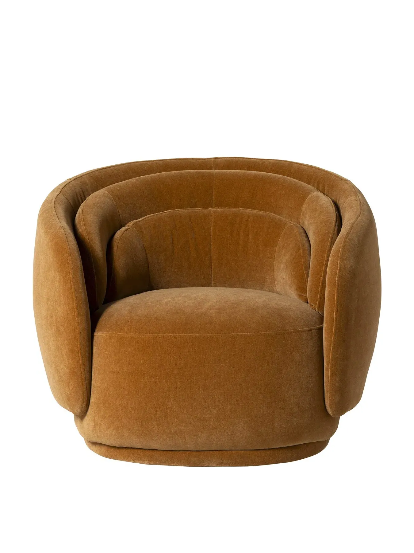 Fabric Armchair with Pocket Springs - Brown