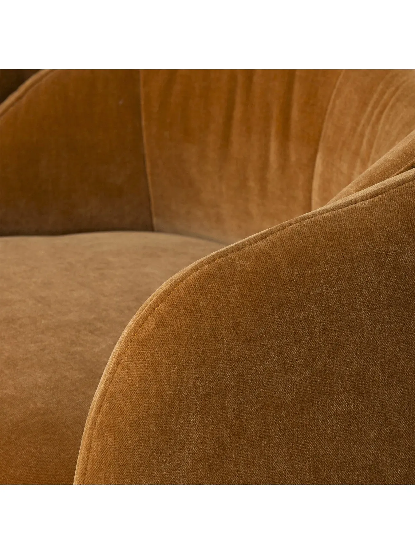 Fabric Armchair with Pocket Springs - Brown