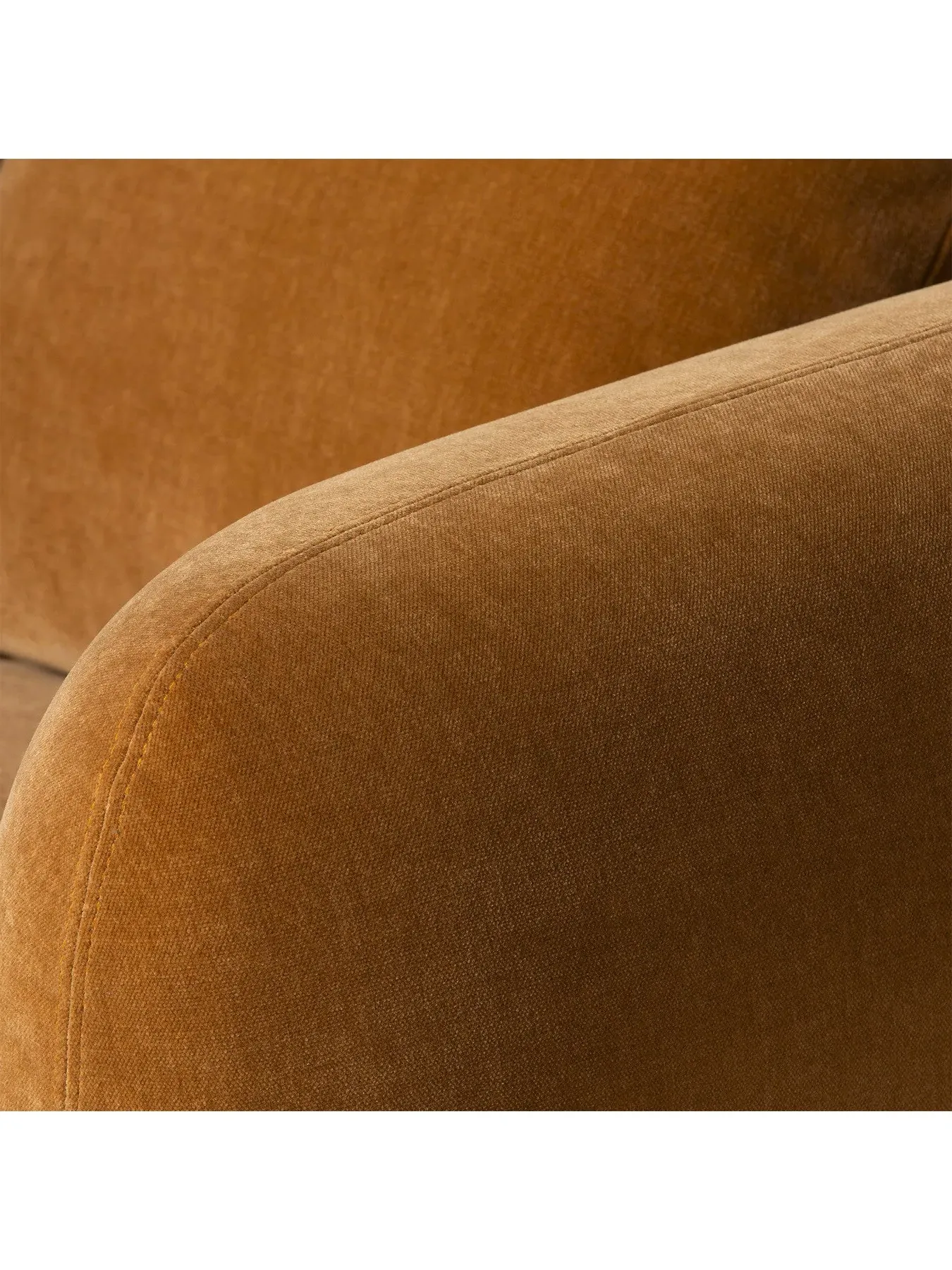 Fabric Armchair with Pocket Springs - Brown