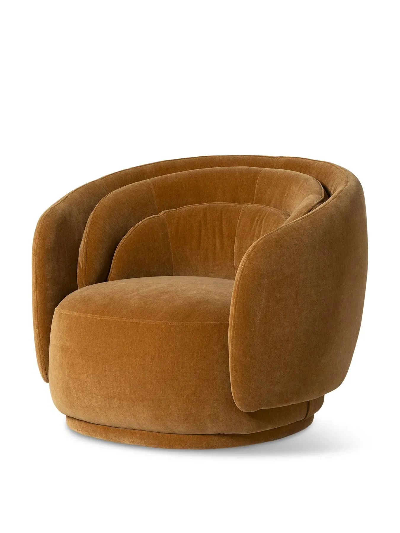 Fabric Armchair with Pocket Springs - Brown image
