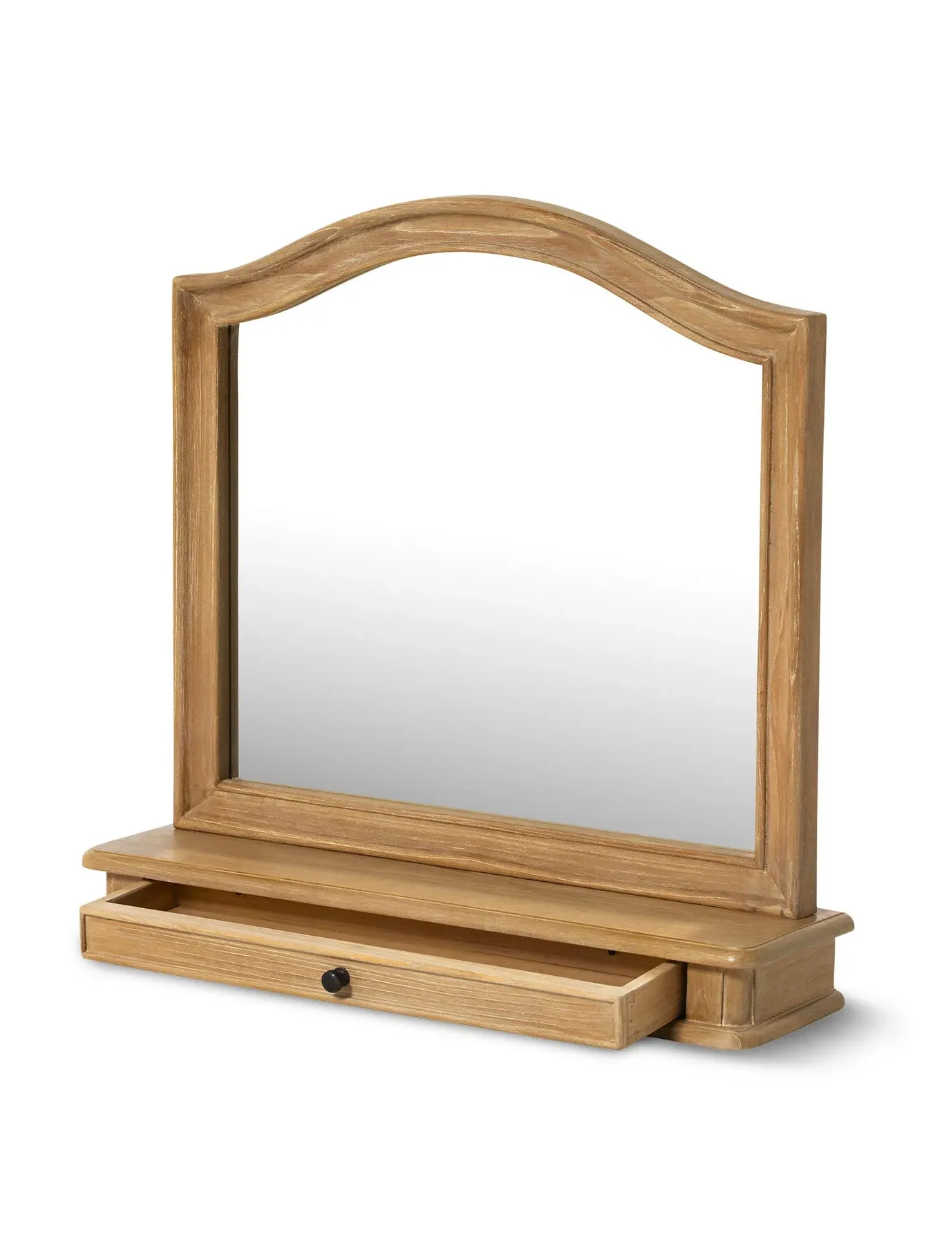 French Style Gallery Mirror - Neutral, Light Wood image