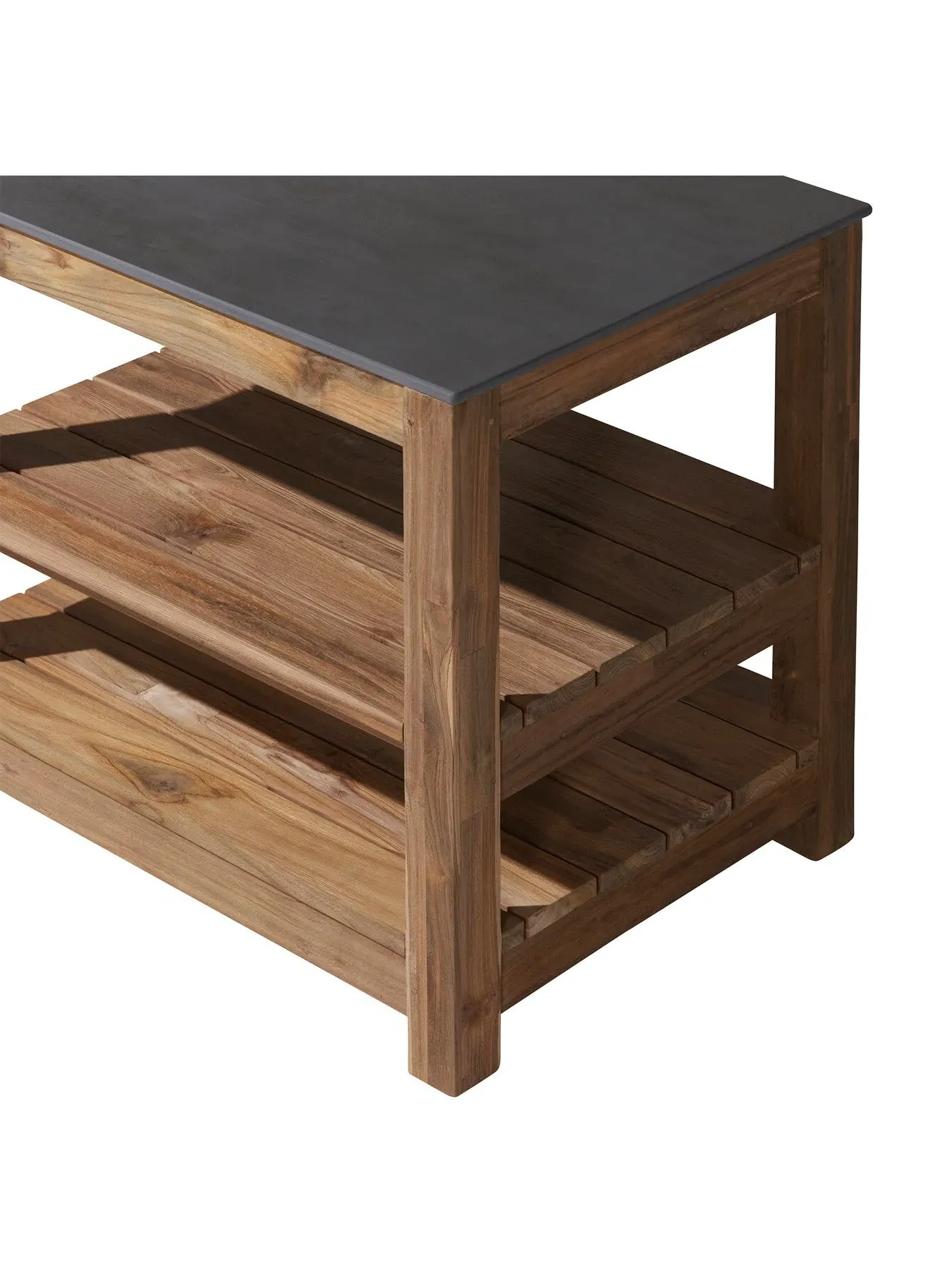 Grill Table with Reclaimed Wood - Neutral, Teak