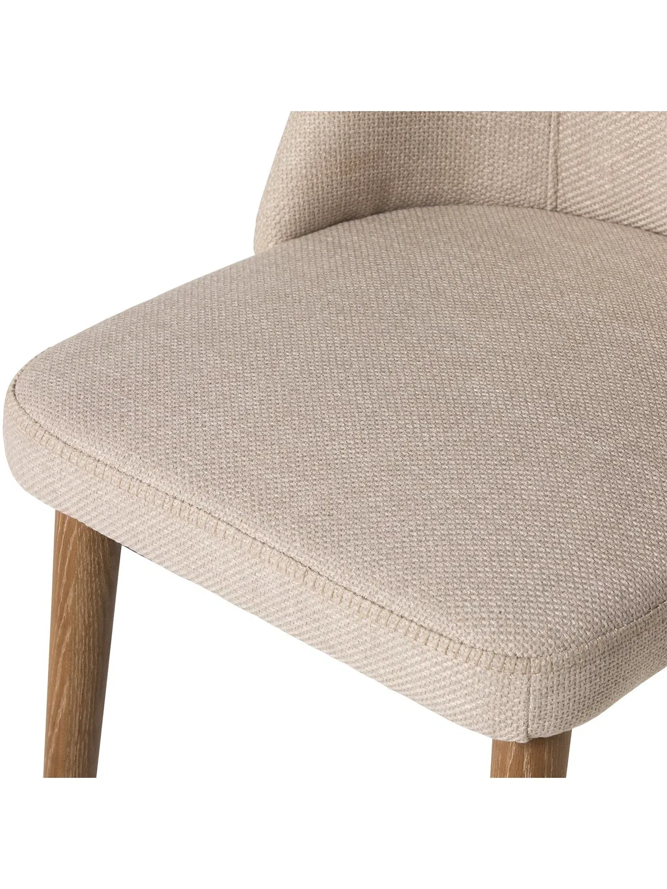 High Back Dining Chair - Neutral, Fabric