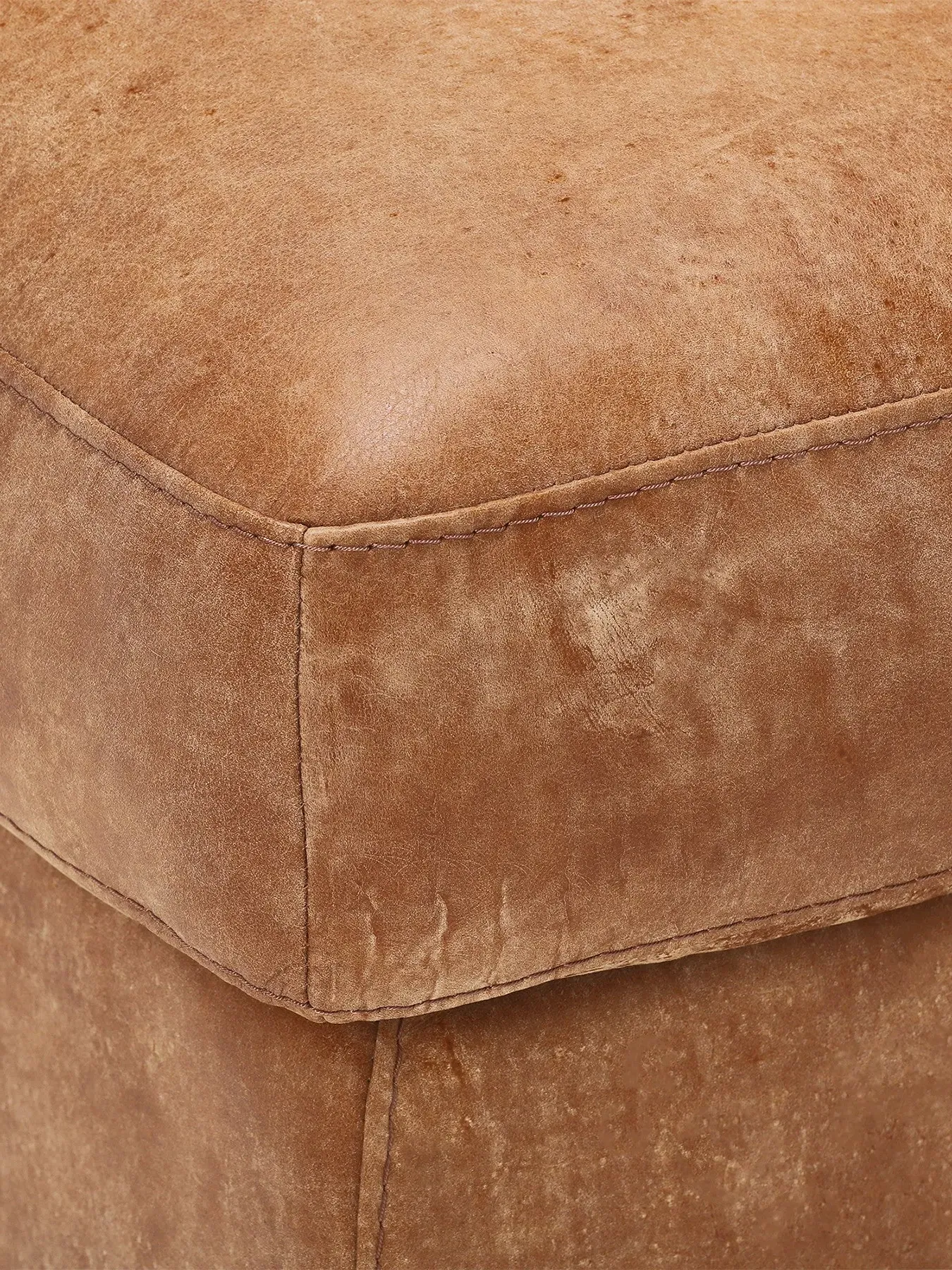 Houston Footstool - Hewlett Ranch, Leather
