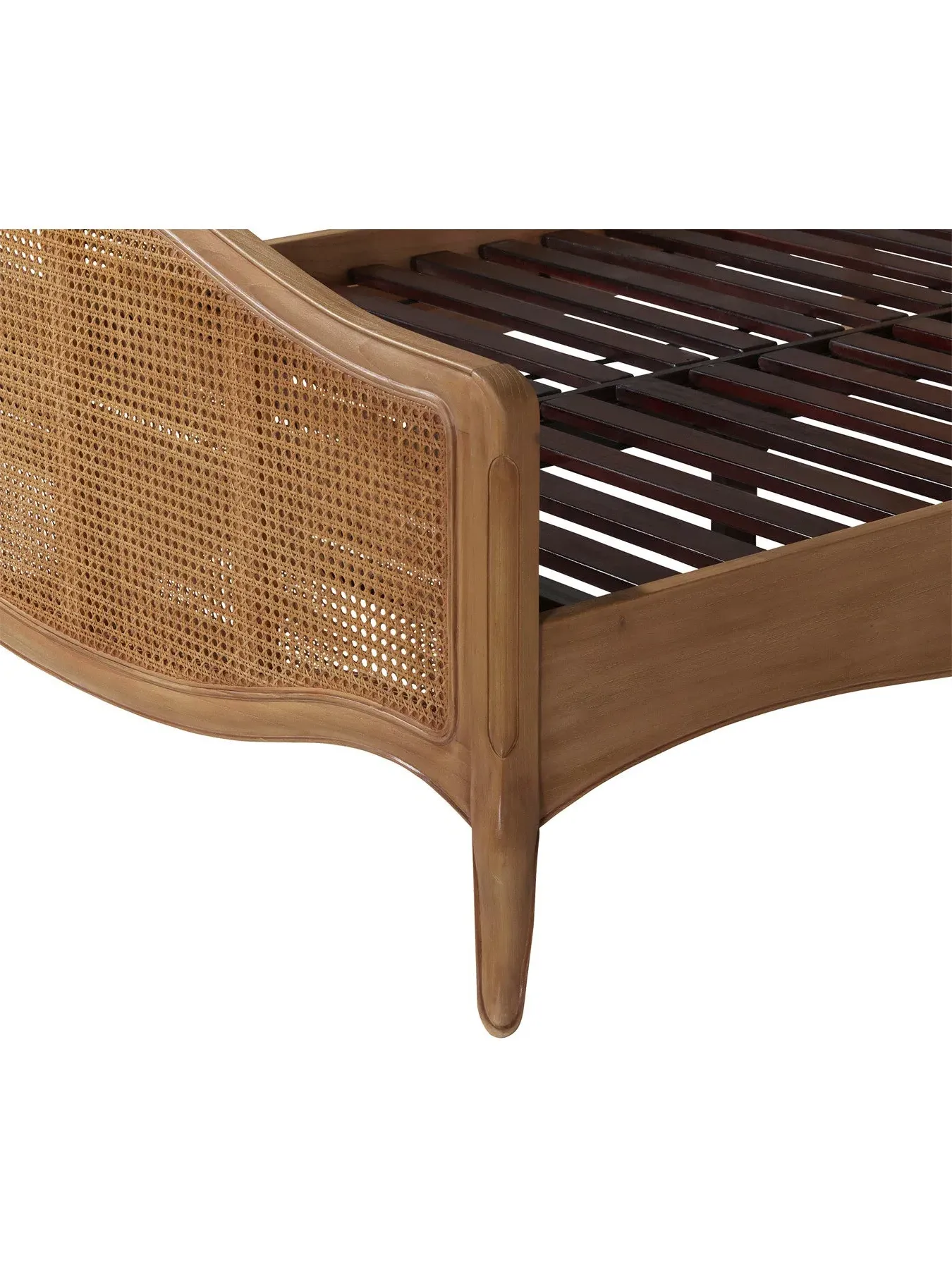 King Size Bed French Style - Neutral, Rattan