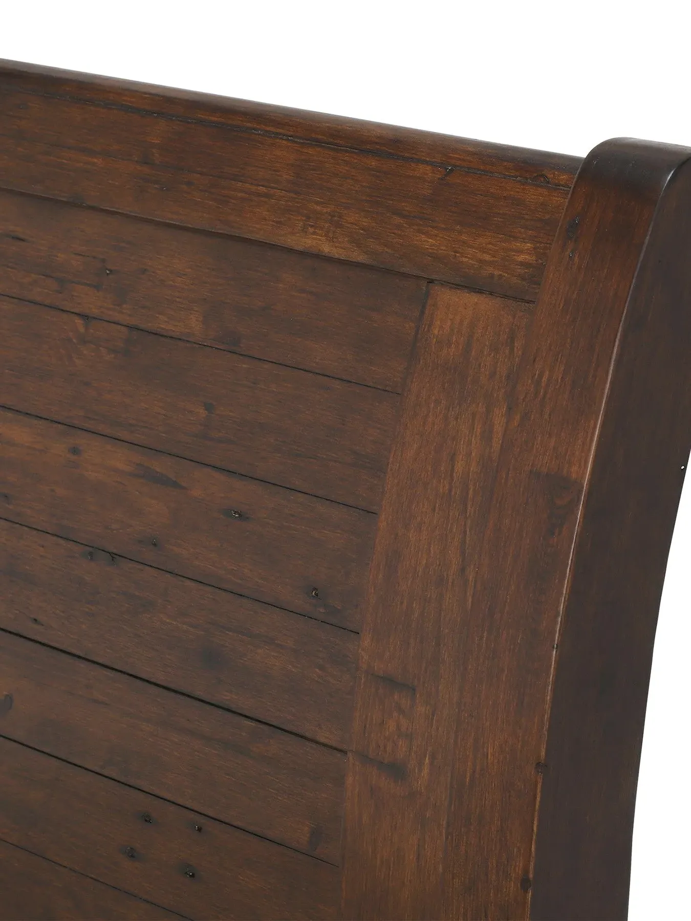 King Size Panel Bed Frame - Chestnut, Reclaimed Wood