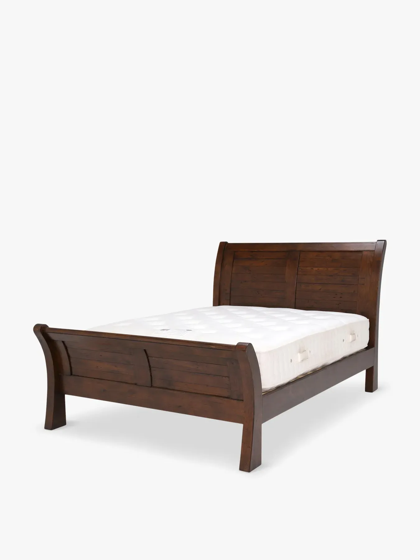 King Size Panel Bed Frame - Chestnut, Reclaimed Wood image