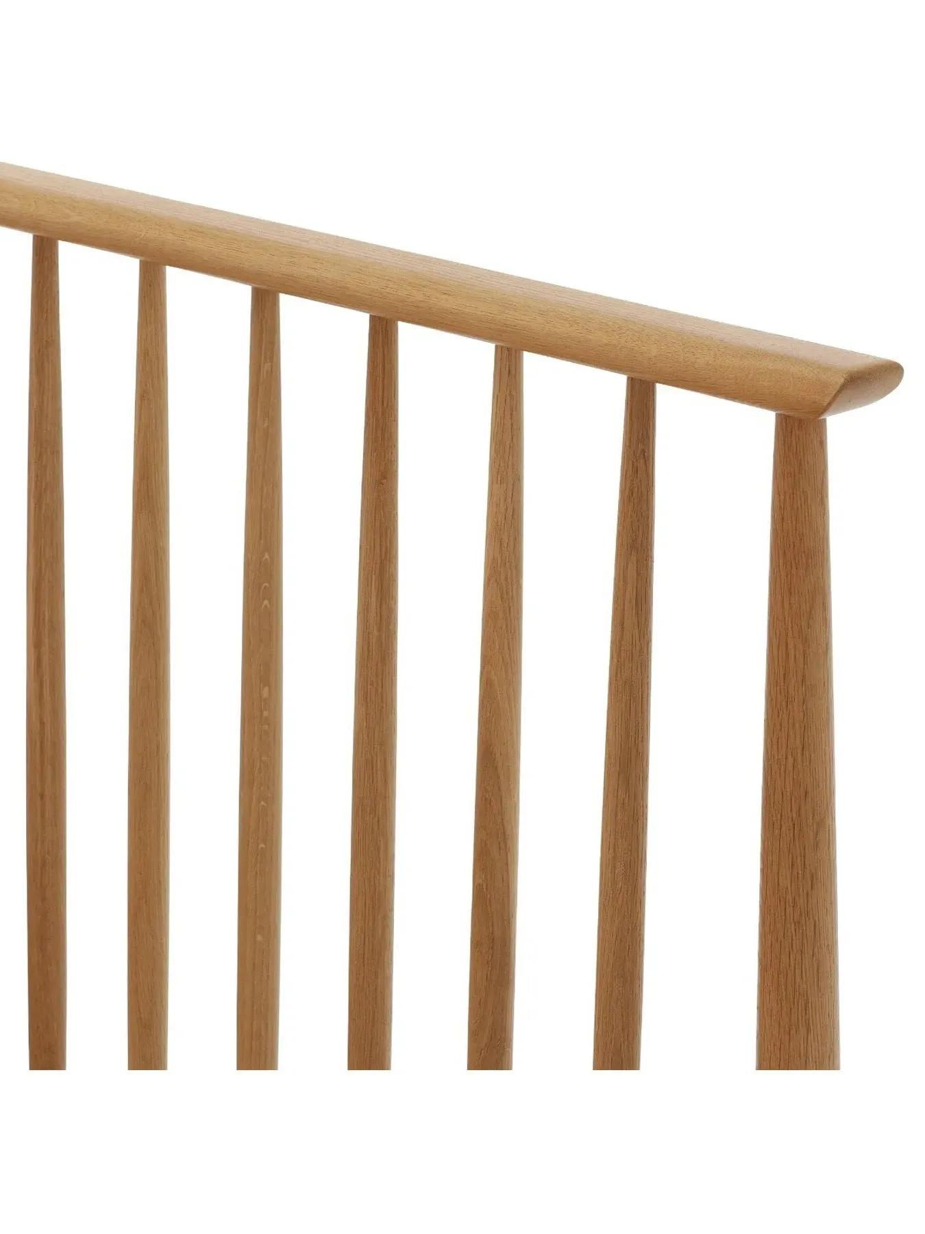 King Size Spindle Bed Frame - Neutral, Oak Wood
