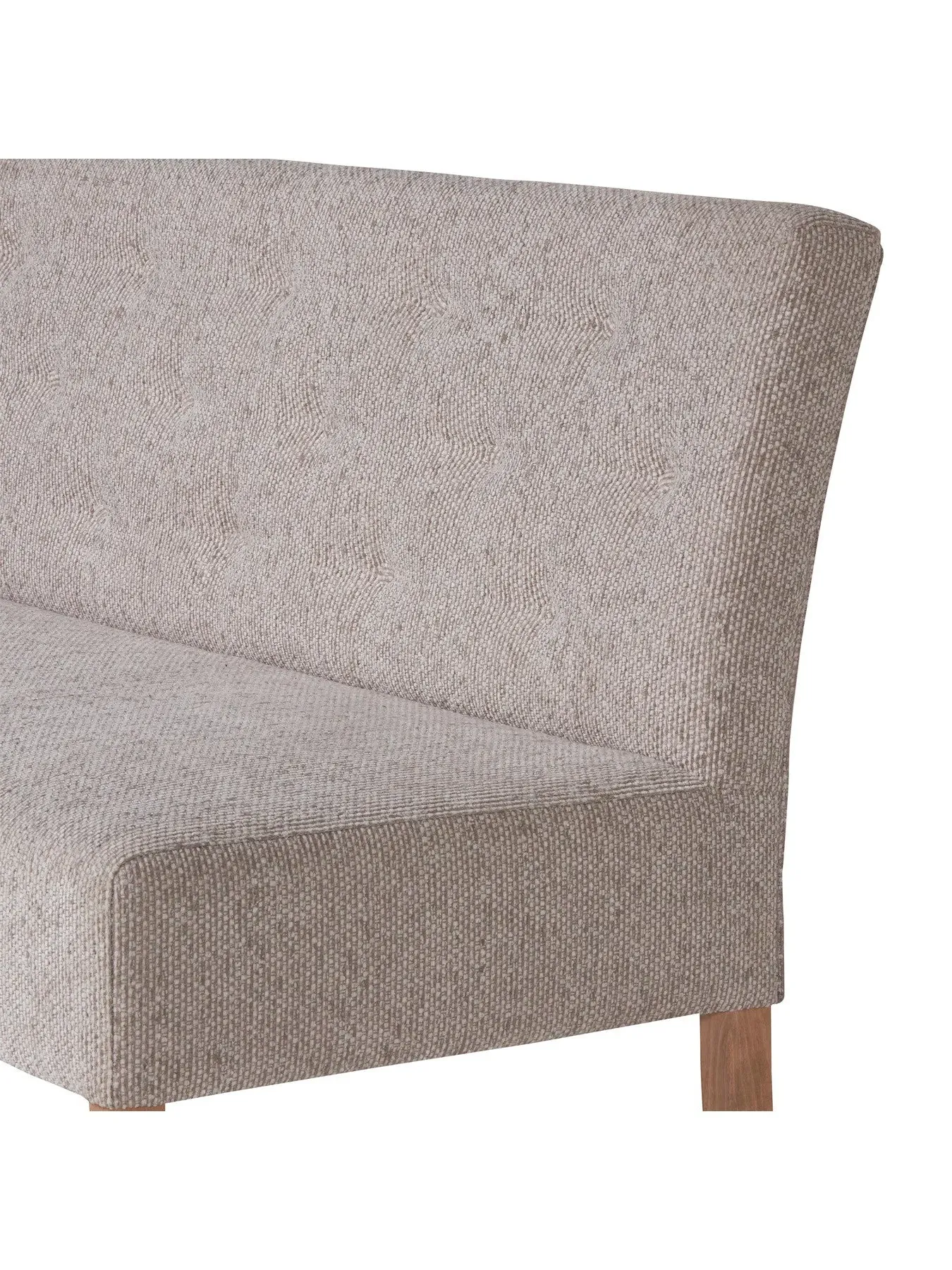 L-Shaped Corner Dining Bench - Grey, Fabric