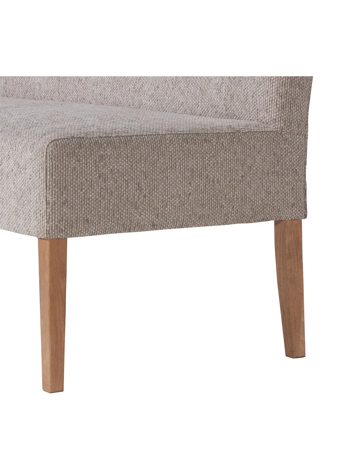 L-Shaped Corner Dining Bench - Grey, Fabric