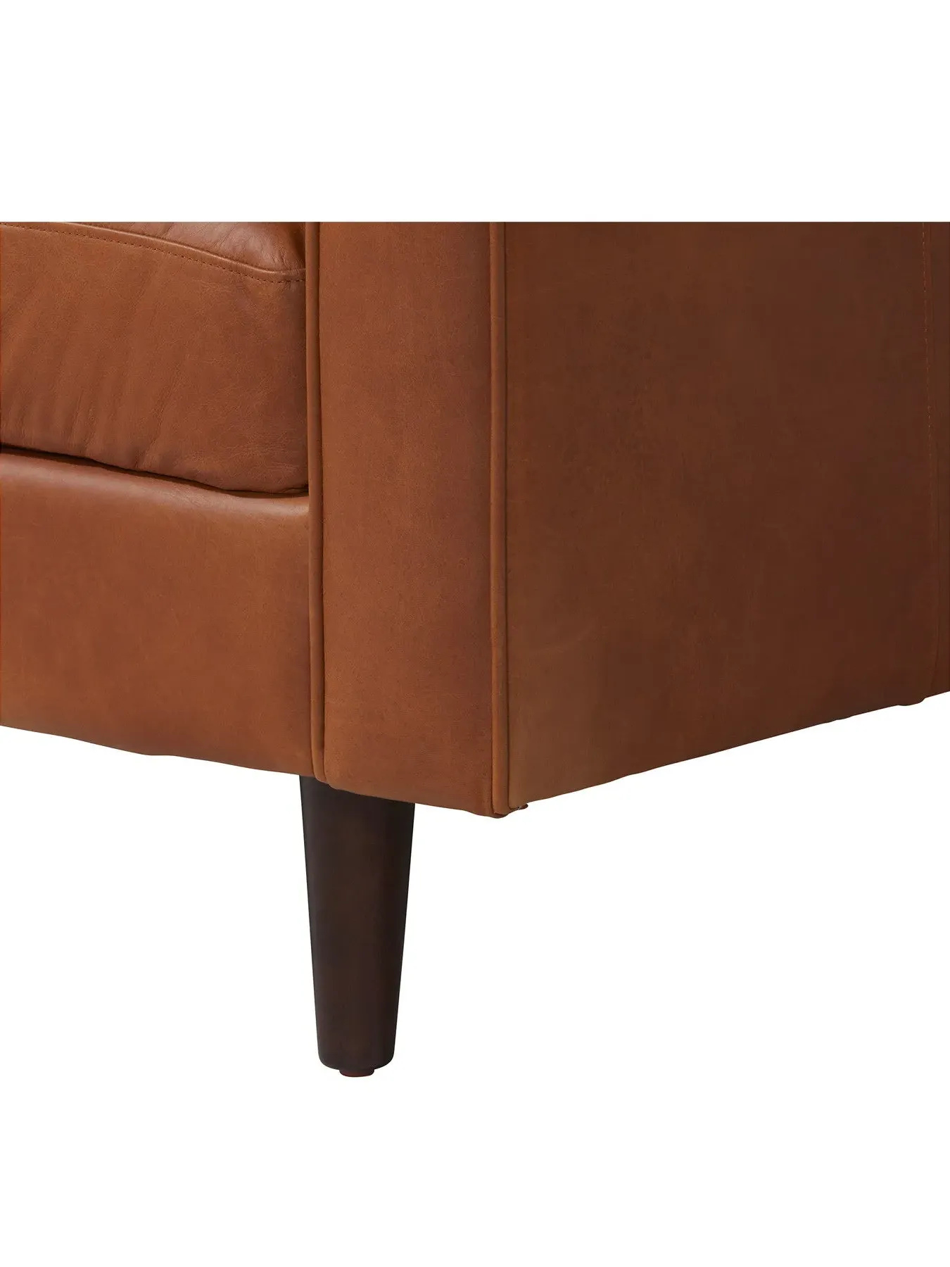 Large 2-Seater Sofa - Brown, Leather