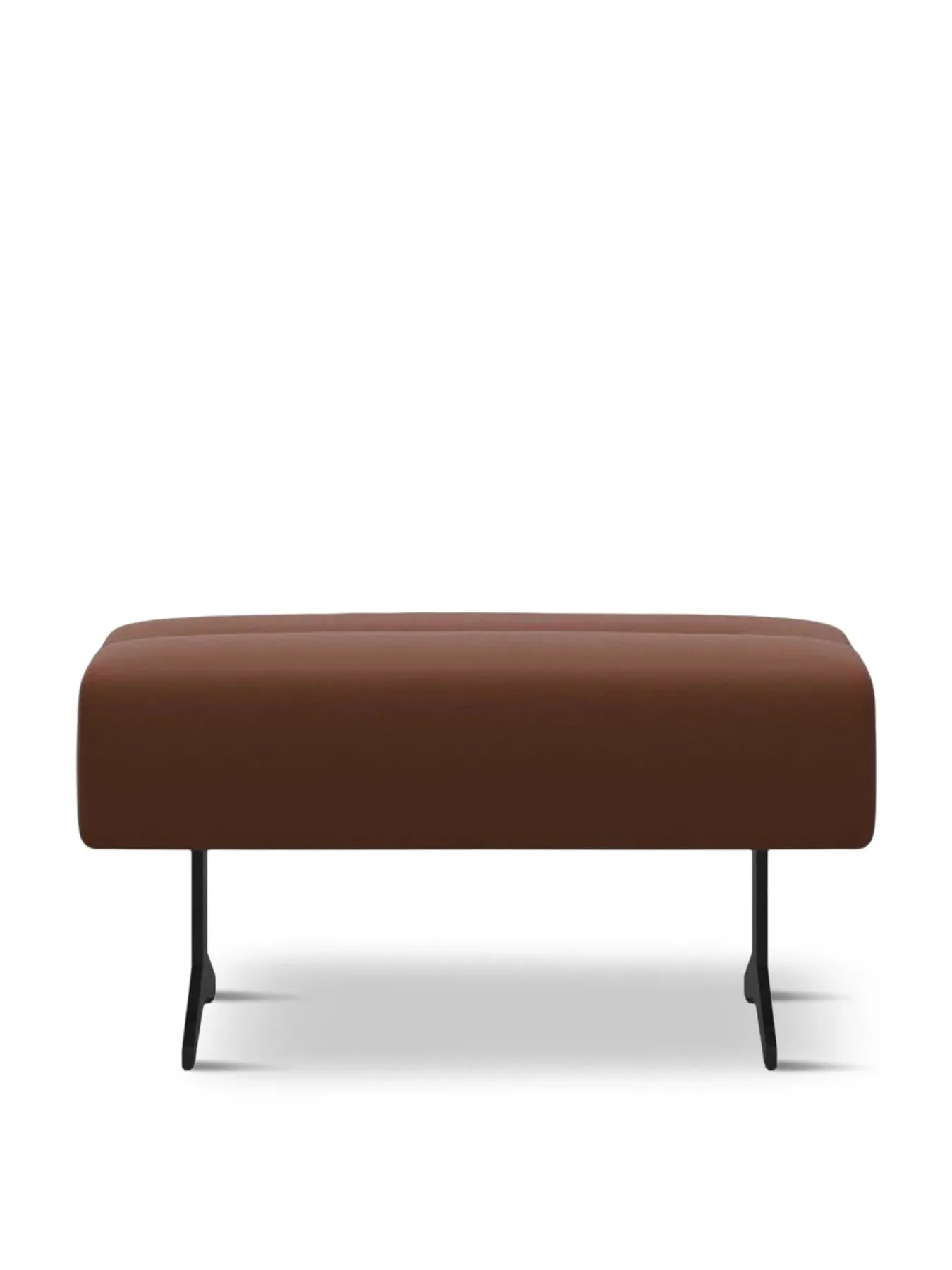 Large Ottoman with Storage - Brown, Leather image