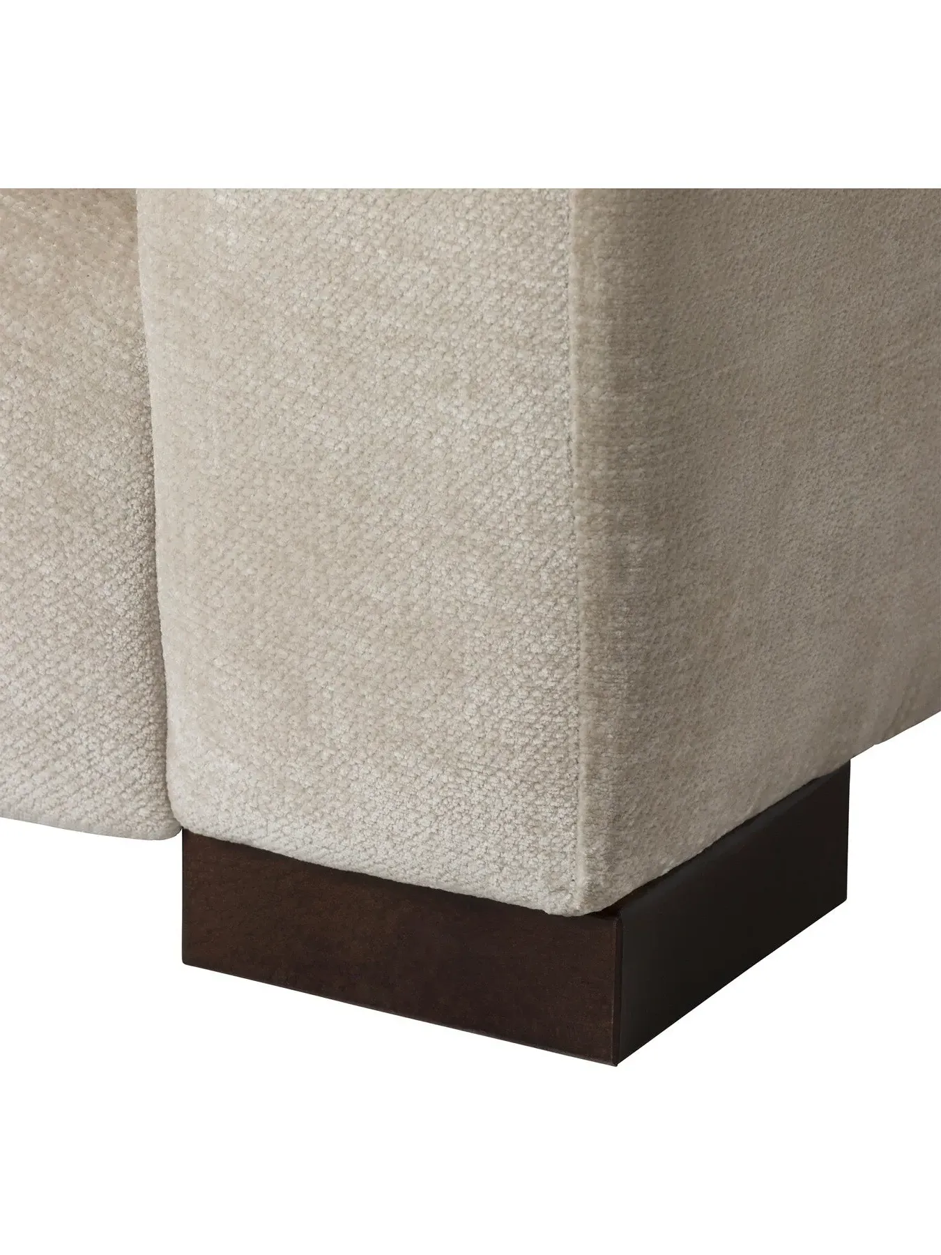 Large Right Hand Chaise Sofa - Neutral, Hardwood