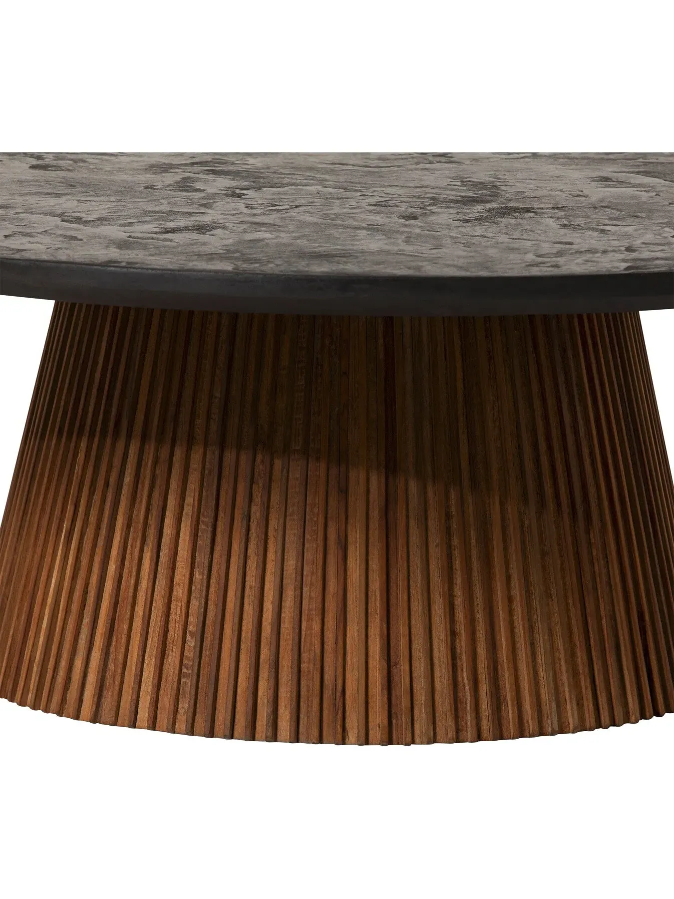 Large Round Coffee Table - Brown, Reclaimed Teak