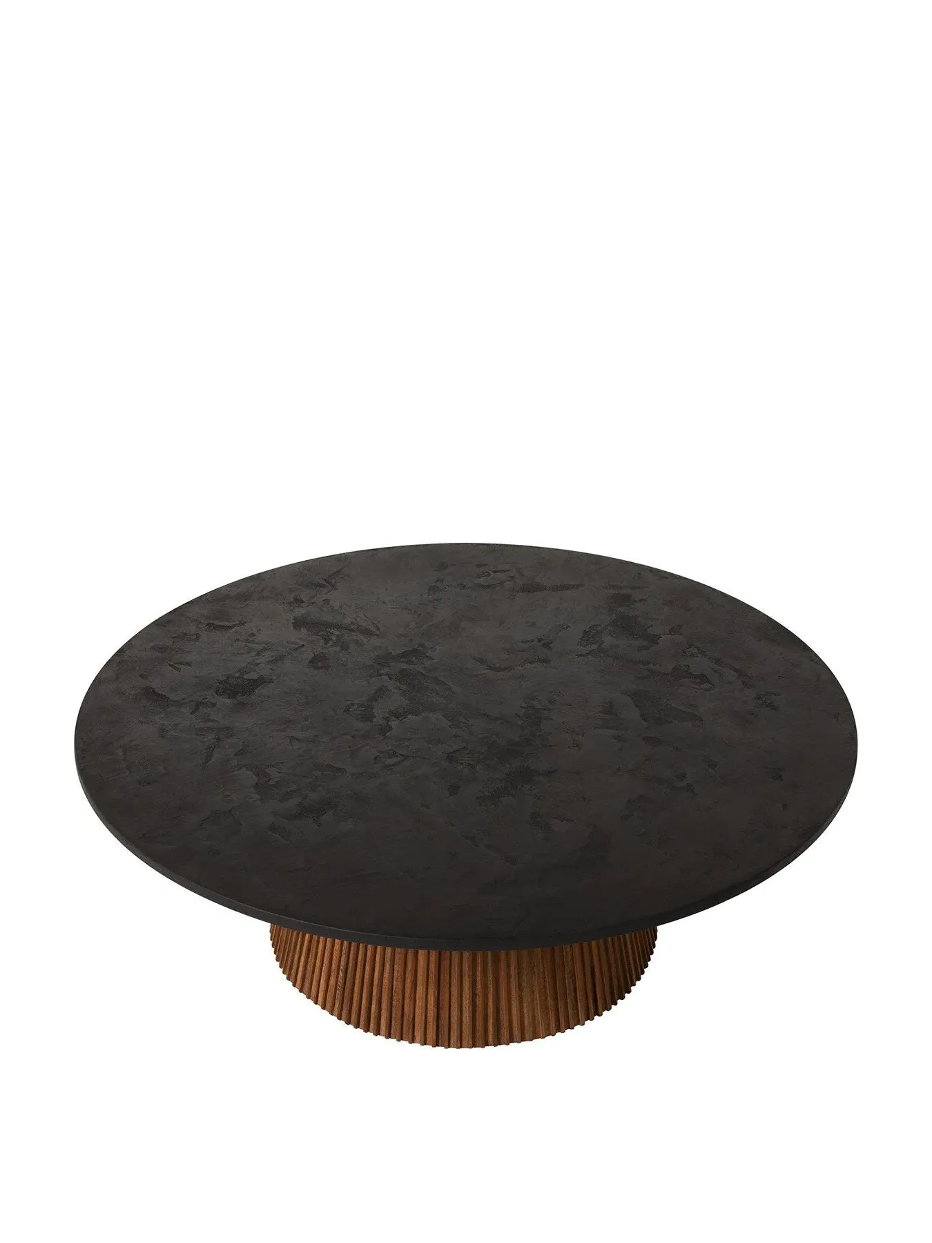 Large Round Coffee Table - Brown, Reclaimed Teak